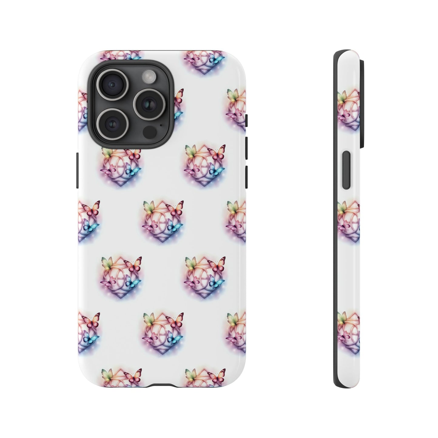 Colorful Butterflies Phone Case, Tough Cases, Cute Butterfly Lover Gift, Trendy Phone Cover, Nature Print Case