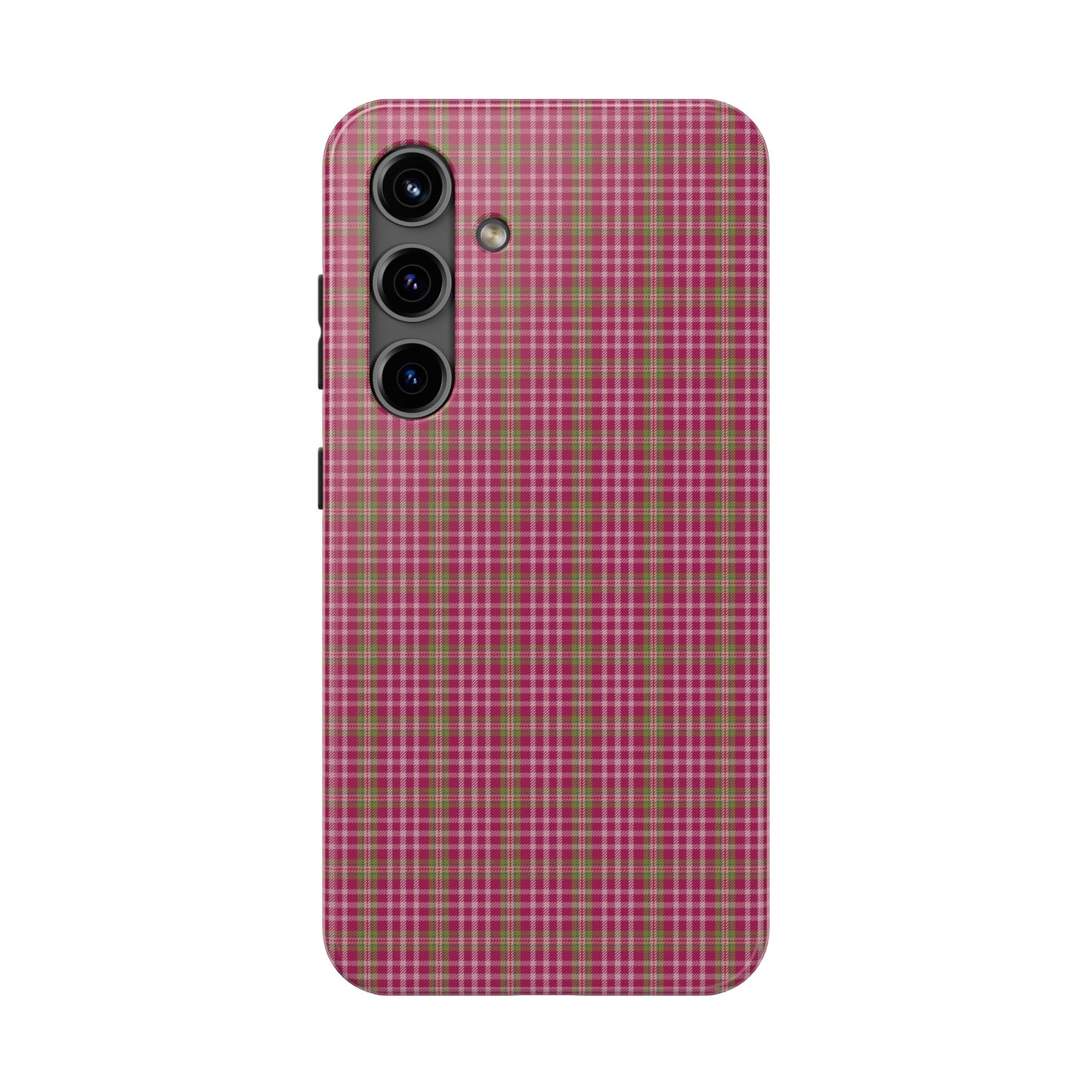 Stylish Tough Phone Cases - Protect Your Phone with Trendy Plaid Design, Gift for Her, Pink Plaid Design - Celtic Scents