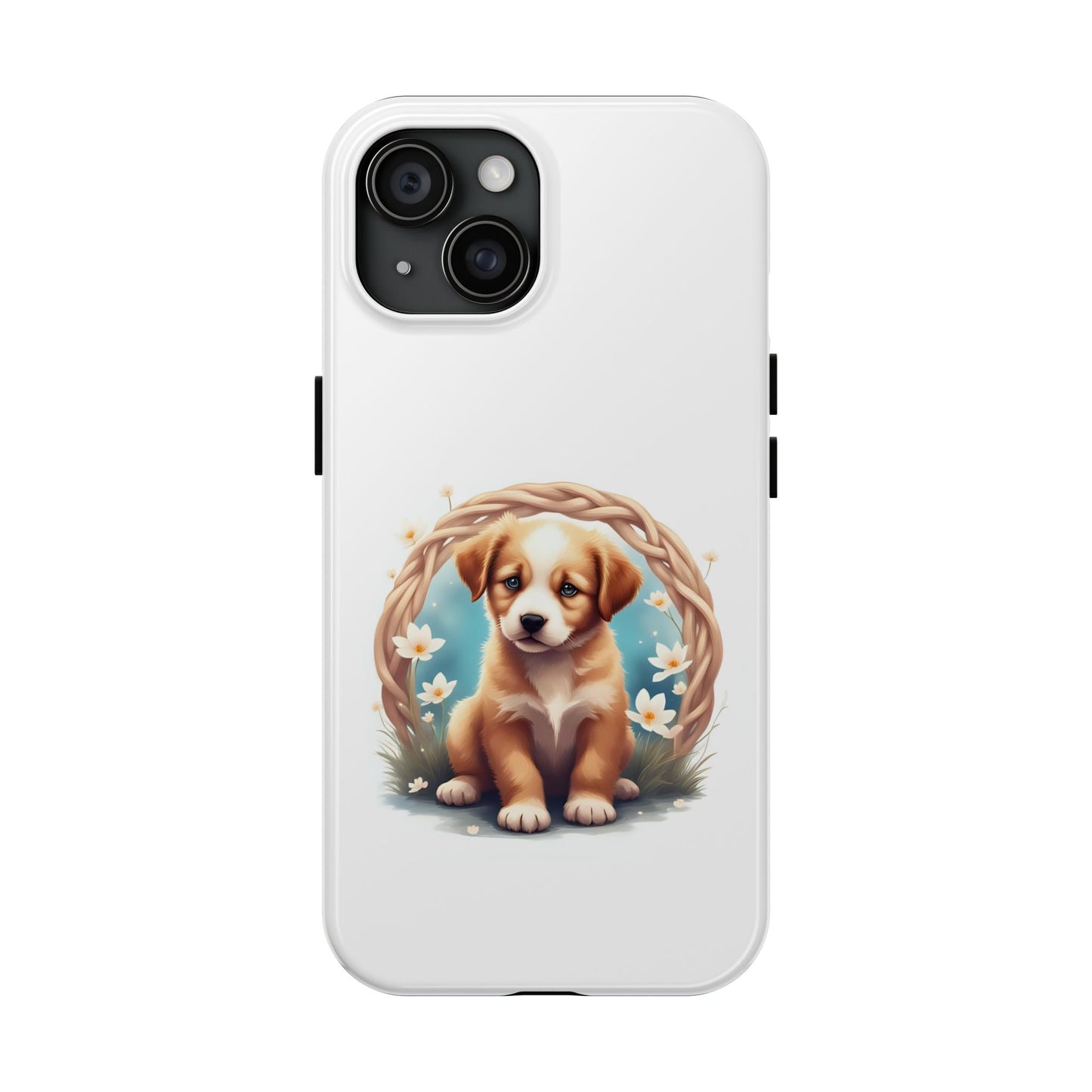 Cute Puppy Phone Case, Tough Case for Dog Lovers, Pet Gift, Protector Case for iPhone, Custom Phone Cover - Celtic Scents