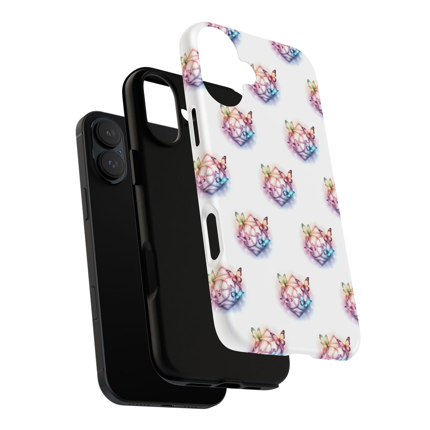 Colorful Butterflies Phone Case, Tough Cases, Cute Butterfly Lover Gift, Trendy Phone Cover, Nature Print Case