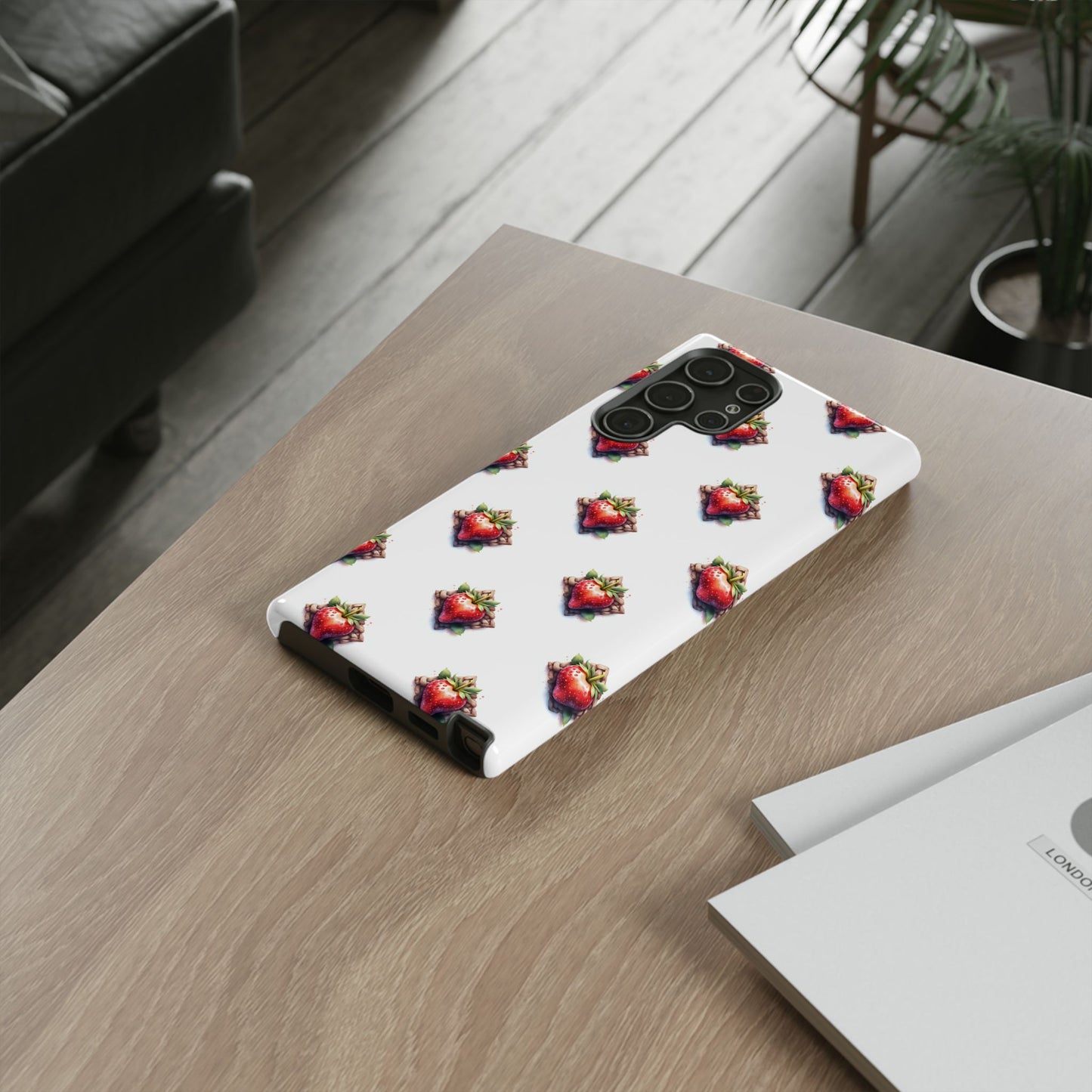 Strawberry Celtic Knot Phone Case, Cute Phone Cover, Gift for Her, Custom Smartphone Case, Funky Accessories, Valentine's Day Gift