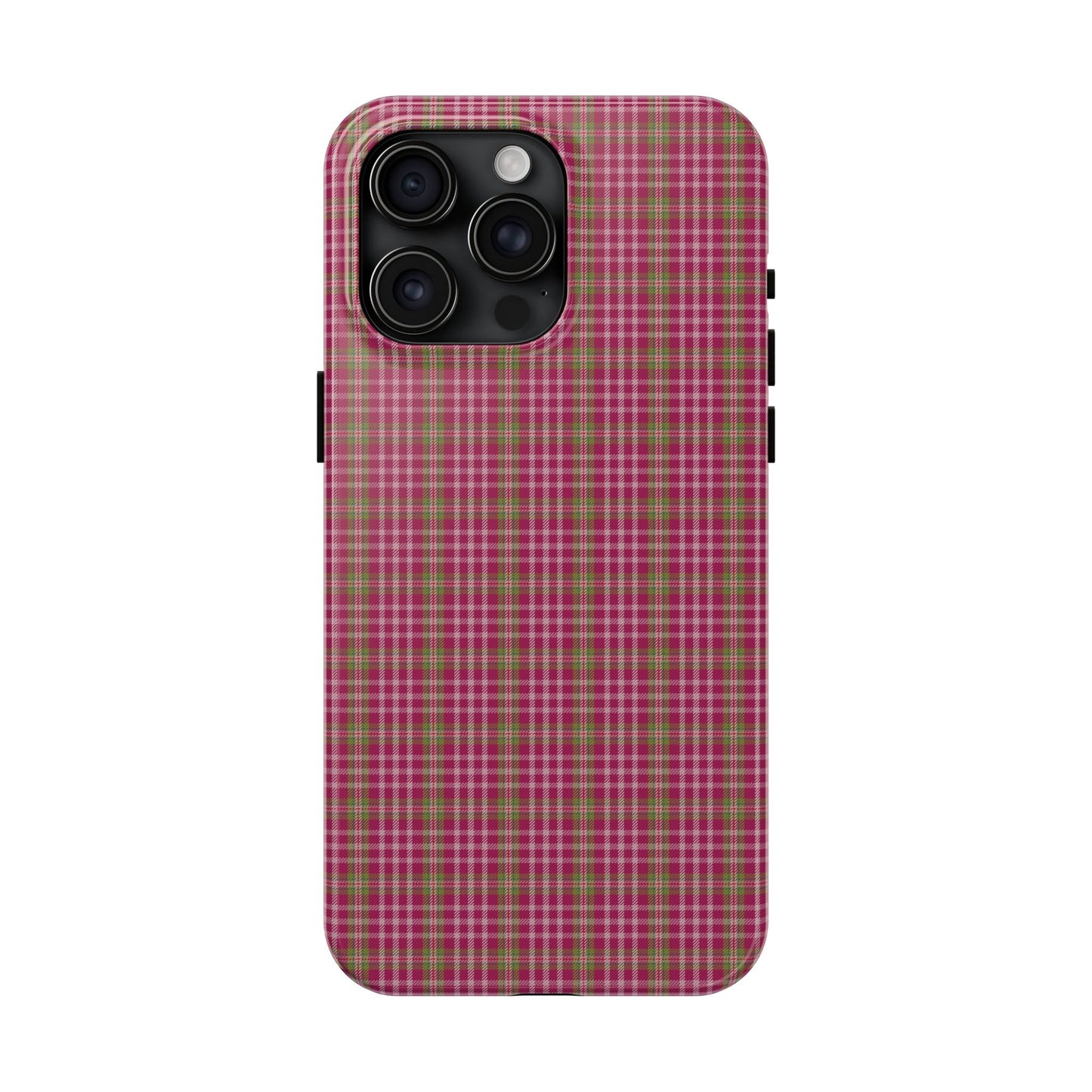 Stylish Tough Phone Cases - Protect Your Phone with Trendy Plaid Design, Gift for Her, Pink Plaid Design - Celtic Scents