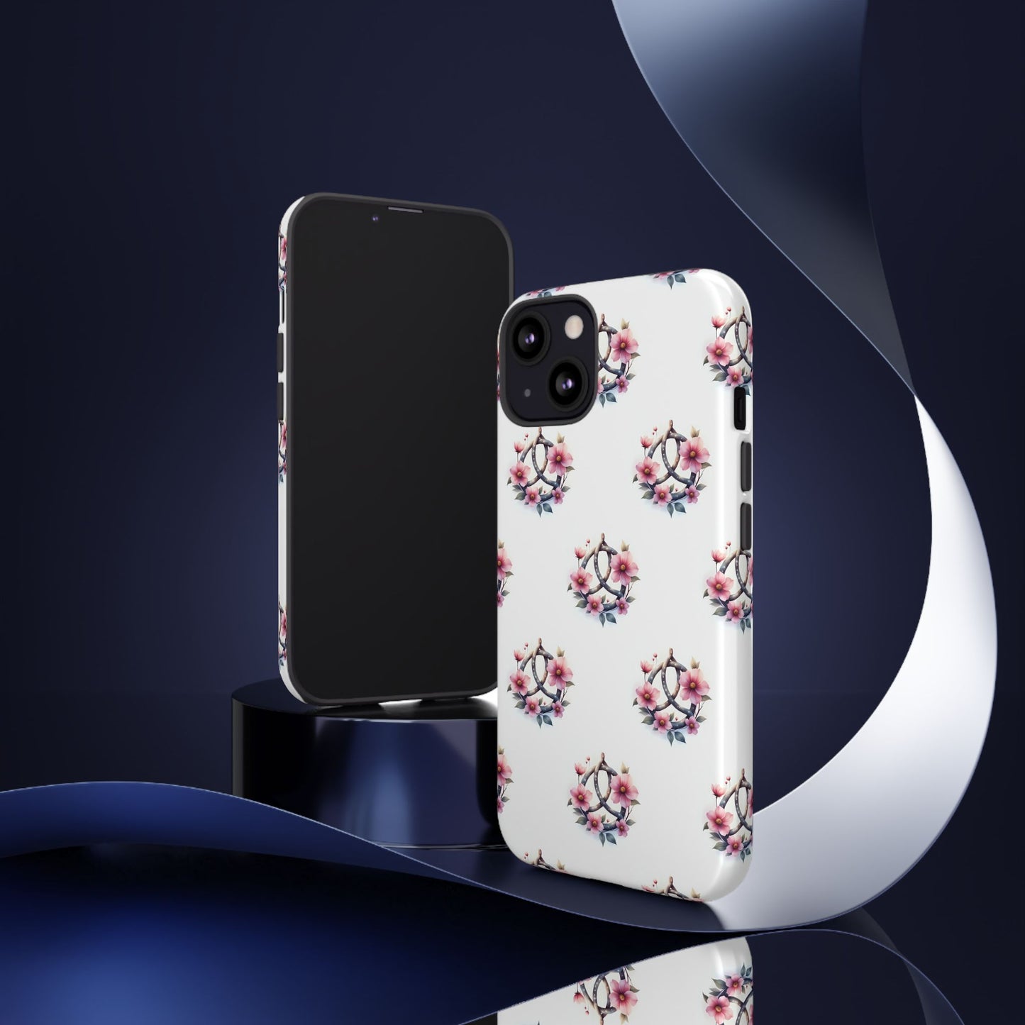 Floral Phone Case, Tough Phone Cover, Cute Protection for Mobile, Gift for Her, Celtic Knot Floral Pattern Case