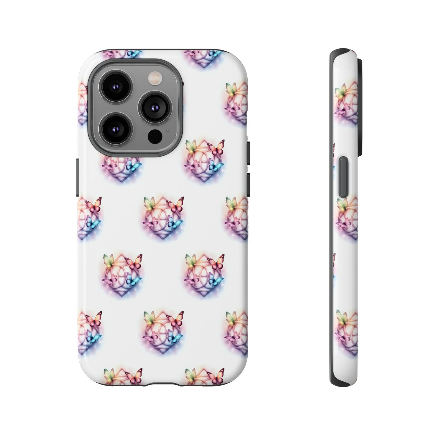 Colorful Butterflies Phone Case, Tough Cases, Cute Butterfly Lover Gift, Trendy Phone Cover, Nature Print Case - Celtic Scents