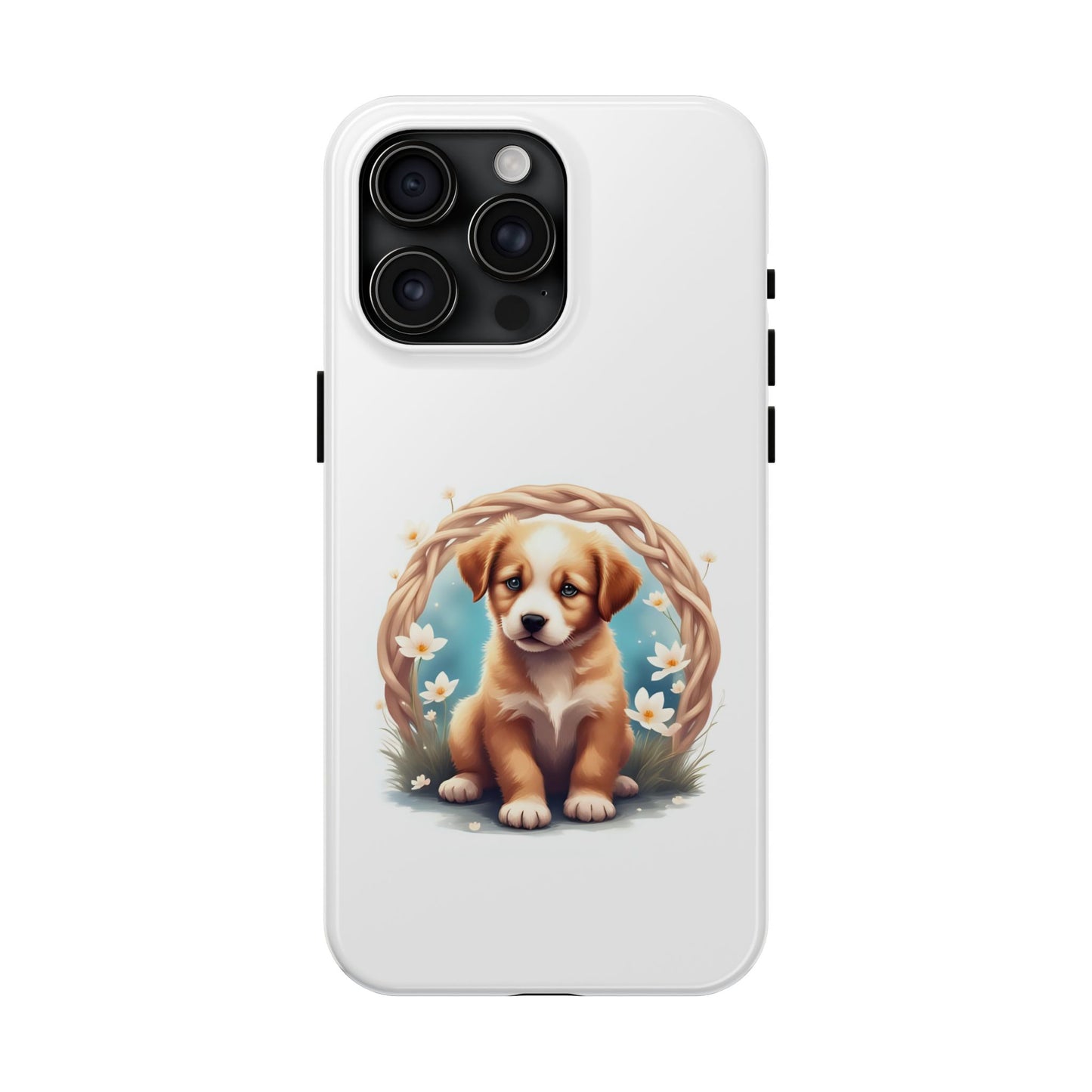 Cute Puppy Phone Case, Tough Case for Dog Lovers, Pet Gift, Protector Case for iPhone, Custom Phone Cover - Celtic Scents