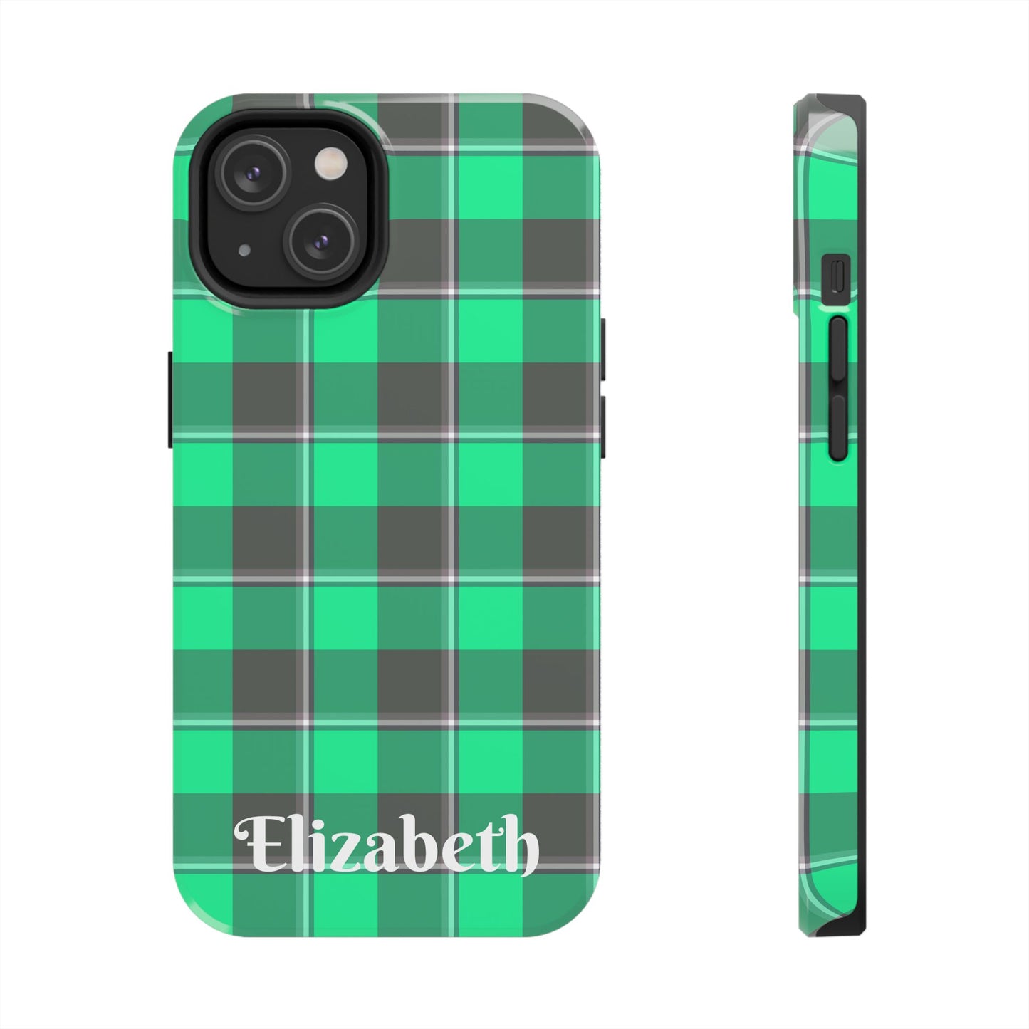 Personalized Plaid Tough Phone Case, Custom Phone Cover, Gifts for Her, Unique Cell Phone Case, Trendy Accessories, Holiday Gifts - Celtic Scents