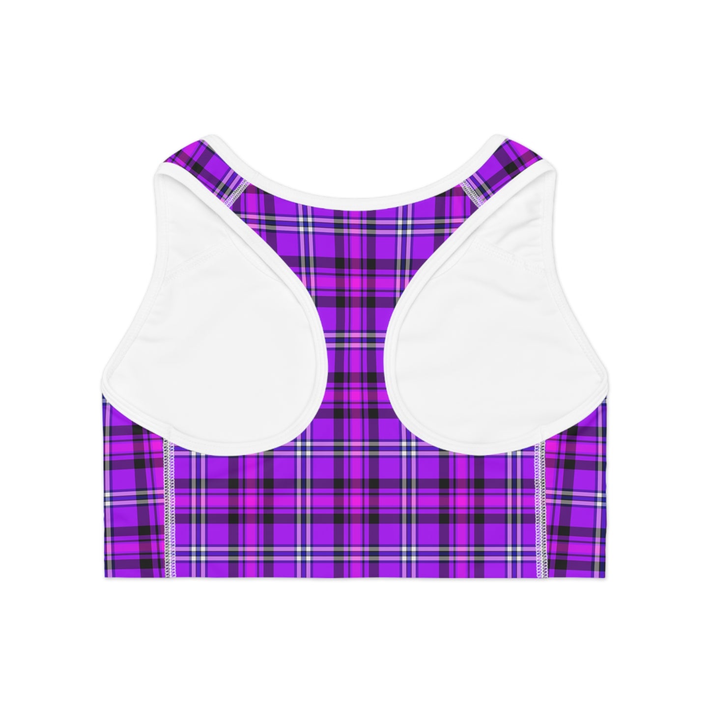 Vibrant Plaid Sports Bra for Active Lifestyles, Comfortable Workout Gear, Perfect for Yoga, Gym, Running, Fitness Fashion - Celtic Scents