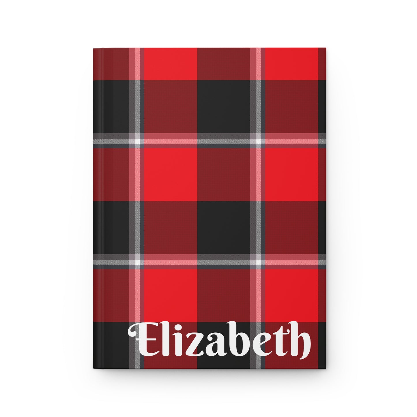 Personalized Red Plaid Hardcover Journal, Gift for Writers, Notebook for Students, Christmas Journal, Customizable Diary - Celtic Scents