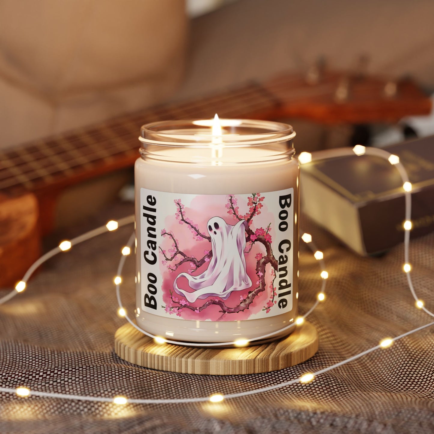 Boo Candle - Scented Soy Candle for Halloween, Ghost-Themed Decor, Cozy Atmosphere, Gift for Spooky Season, Home Fragrance - Celtic Scents