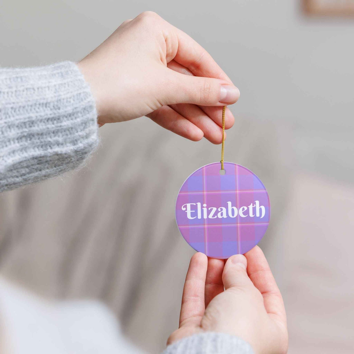 Personalized Ceramic Ornament, Custom Name Decoration, Holiday Gift, Unique Home Decor, Seasonal Ornament, Keepsake for Celebrations