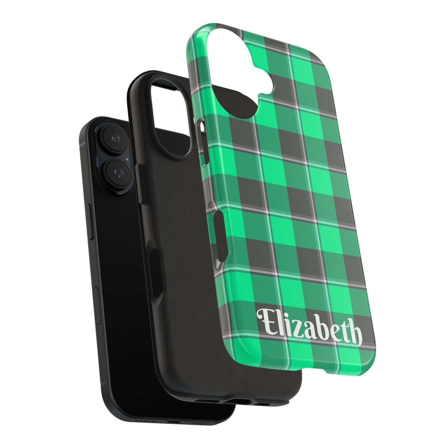 Personalized Plaid Tough Phone Case, Custom Phone Cover, Gifts for Her, Unique Cell Phone Case, Trendy Accessories, Holiday Gifts