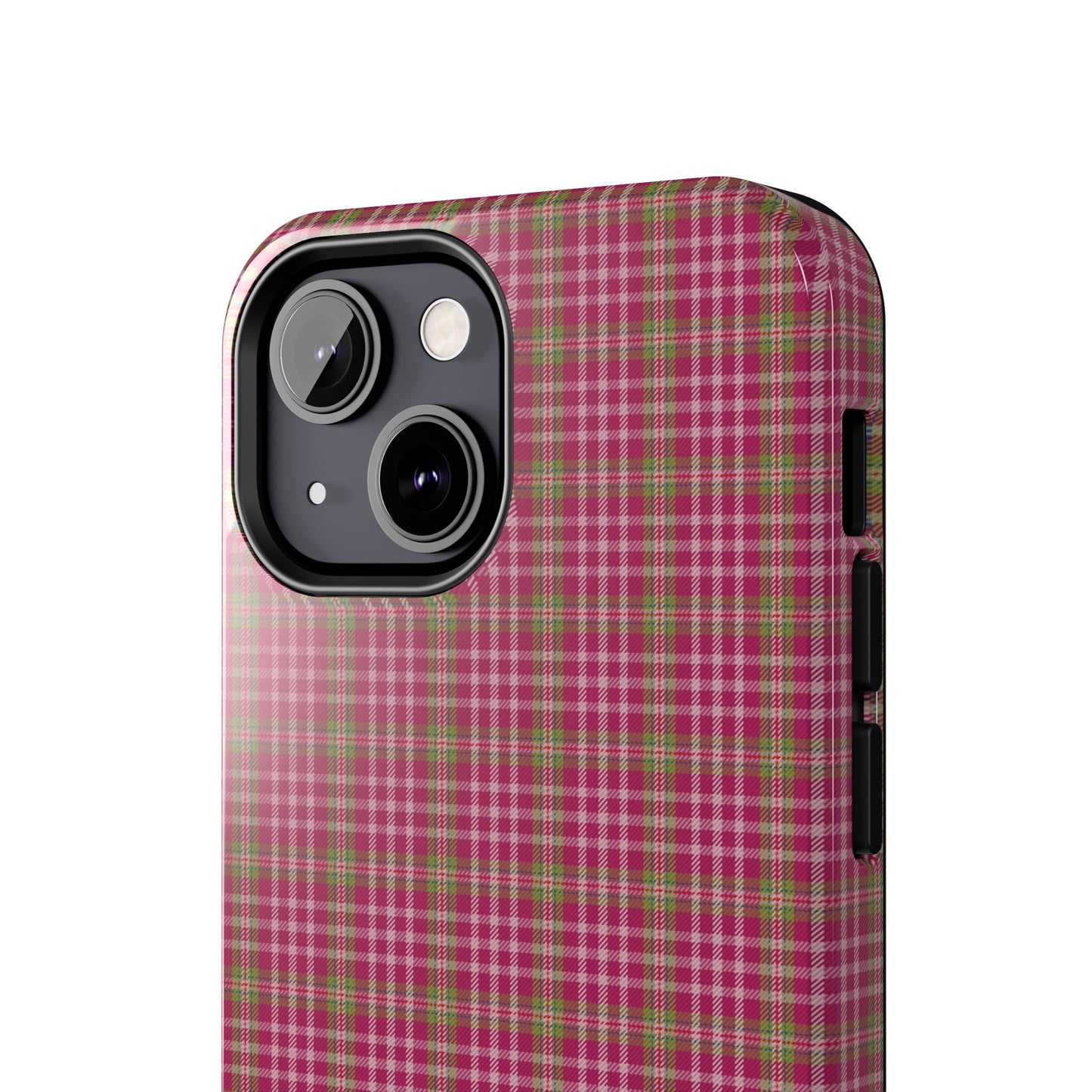 Stylish Tough Phone Cases - Protect Your Phone with Trendy Plaid Design, Gift for Her, Pink Plaid Design - Celtic Scents
