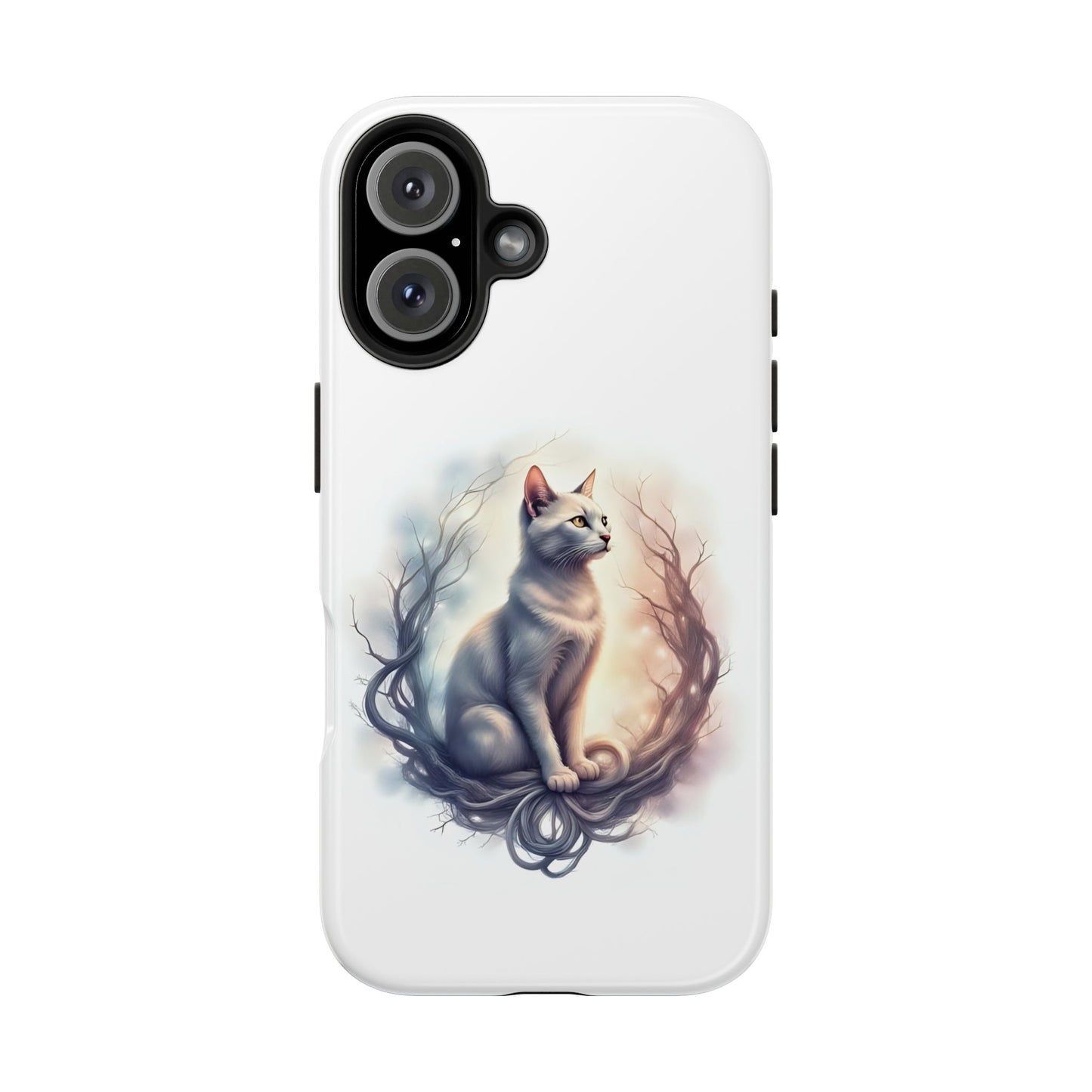 Artistic Cat Phone Case, Tough Phone Cases, Pet Lover Gift, Cat Lover Accessory, Unique Phone Cover, Protector Case - Celtic Scents