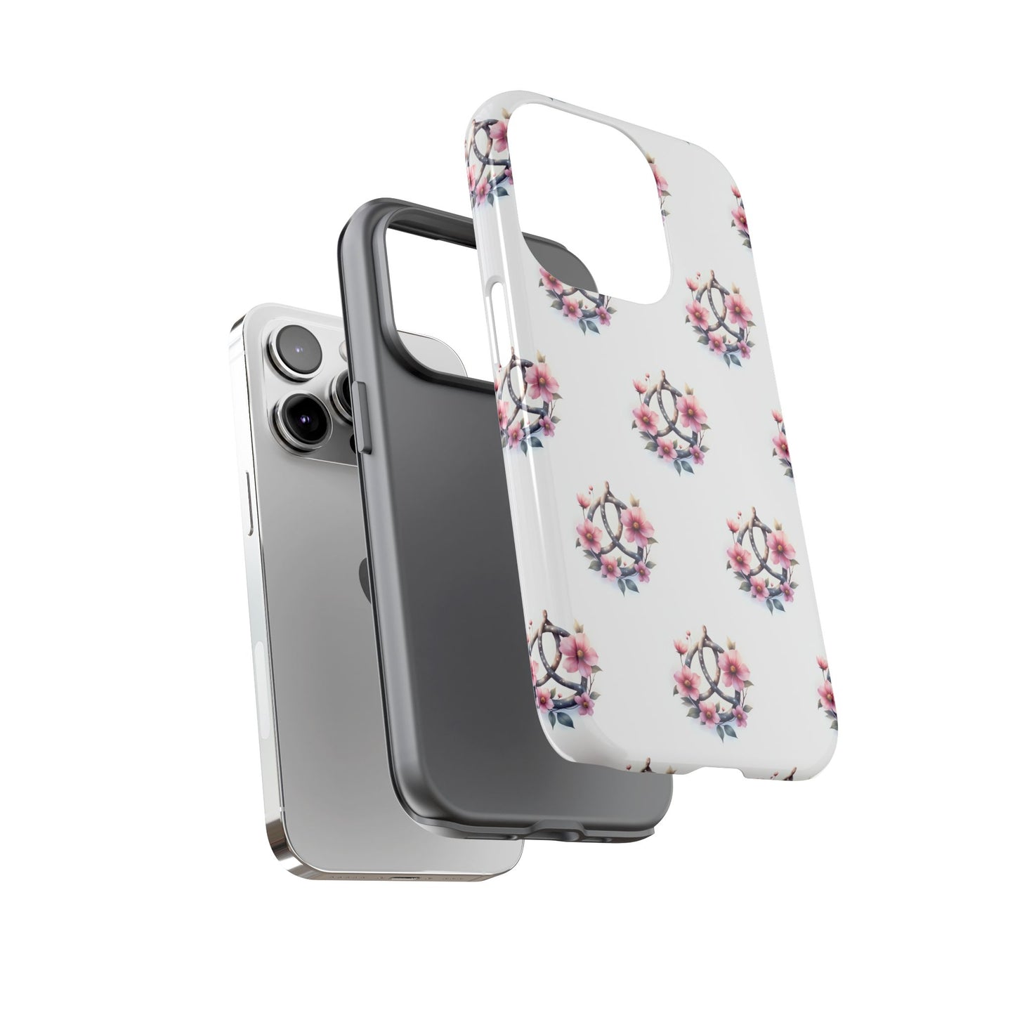 Floral Phone Case, Tough Phone Cover, Cute Protection for Mobile, Gift for Her, Celtic Knot Floral Pattern Case