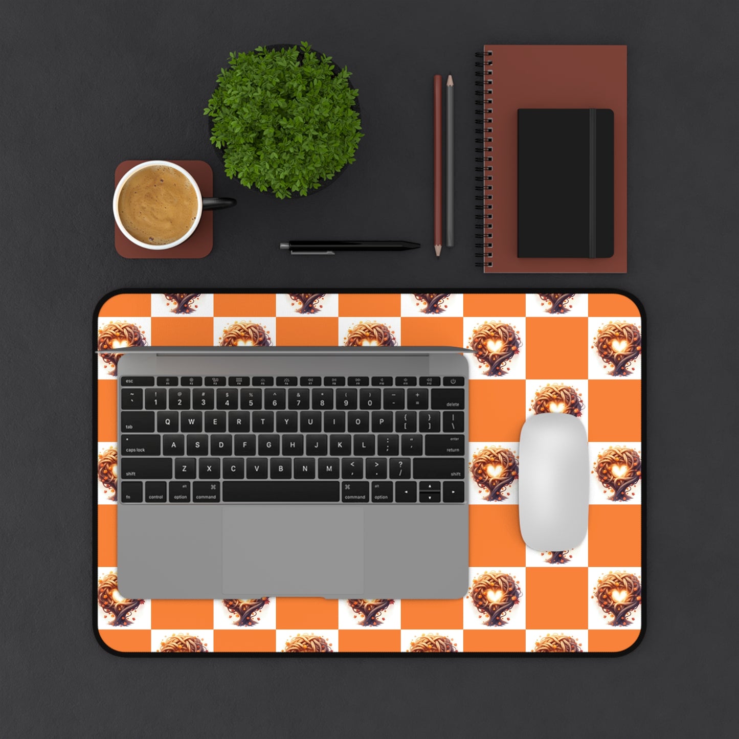 Stylish Desk Mat with Artistic Pattern, Home Office Decor, Gaming Mouse Pad, Unique Workspace Accessory, Gift for Creatives, Autumn Design - Celtic Scents