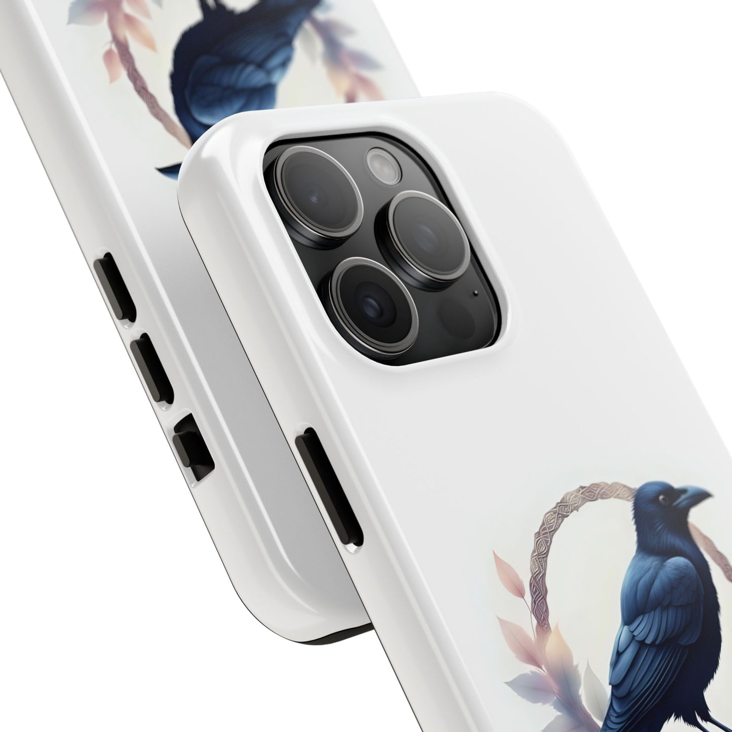 Raven Design Phone Case | Tough Protector Case, Gift for Bird Lovers, Unique Cell Phone Cover, Gothic or Nature Inspired - Celtic Scents