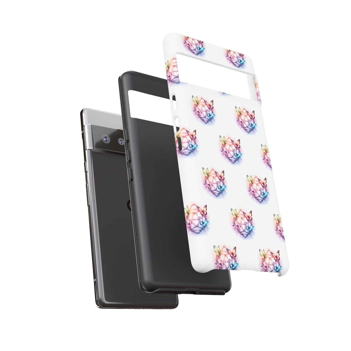 Colorful Butterflies Phone Case, Tough Cases, Cute Butterfly Lover Gift, Trendy Phone Cover, Nature Print Case