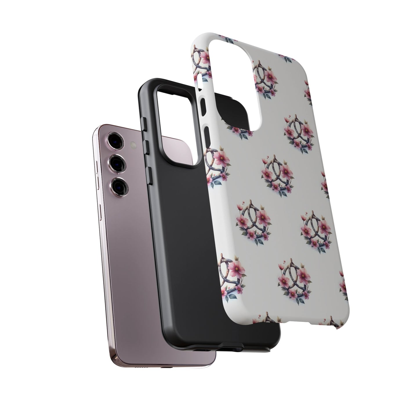 Floral Phone Case, Tough Phone Cover, Cute Protection for Mobile, Gift for Her, Celtic Knot Floral Pattern Case