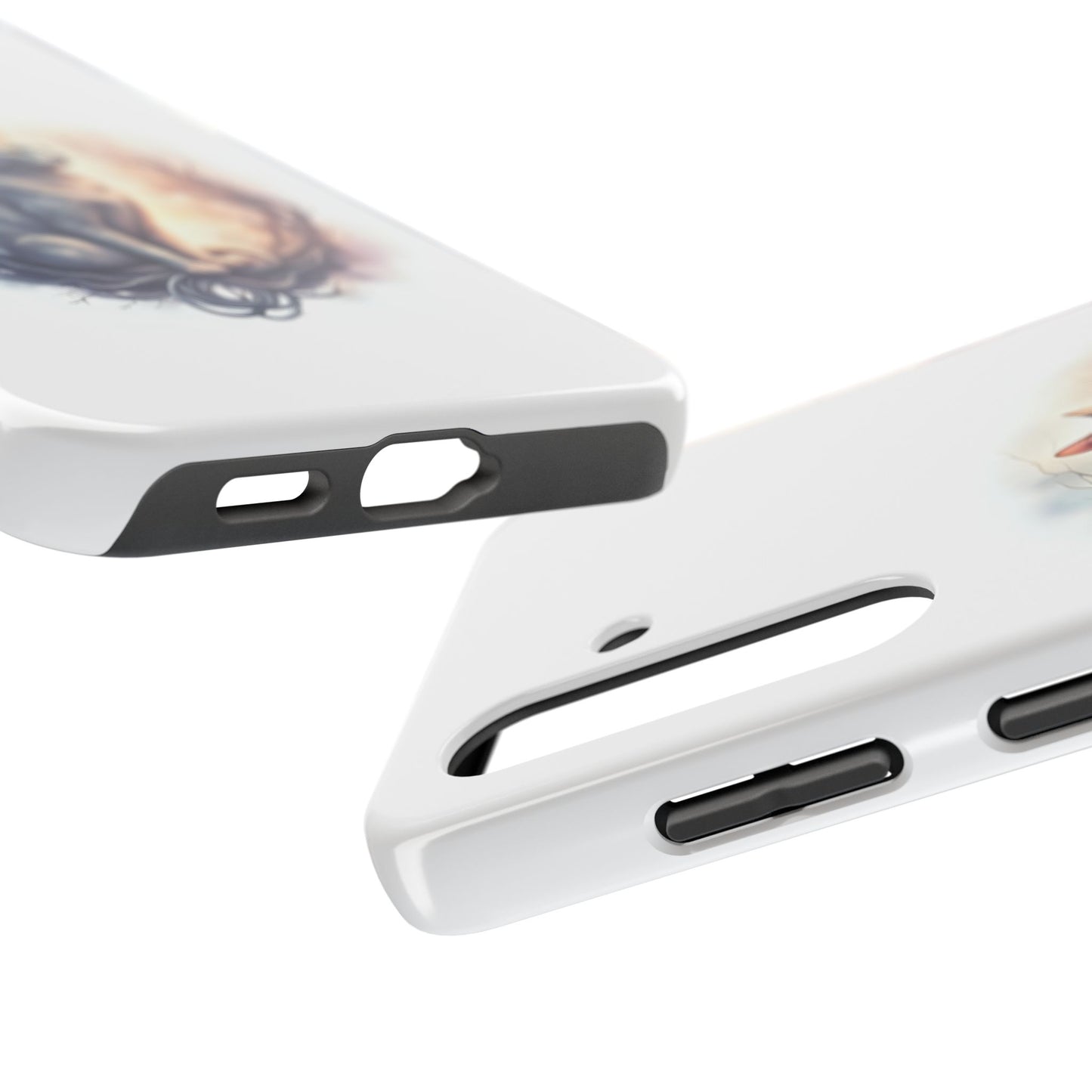 Artistic Cat Phone Case, Tough Phone Cases, Pet Lover Gift, Cat Lover Accessory, Unique Phone Cover, Protector Case