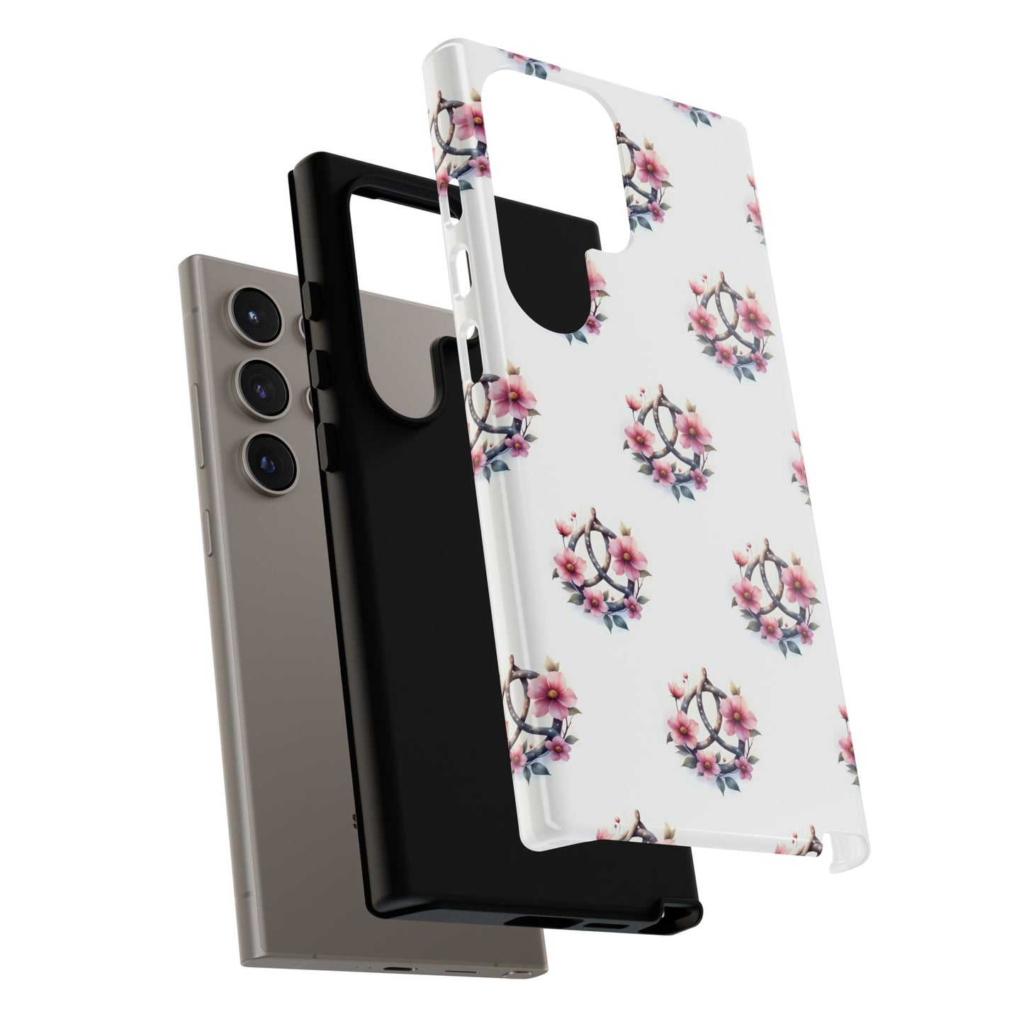Floral Phone Case, Tough Phone Cover, Cute Protection for Mobile, Gift for Her, Celtic Knot Floral Pattern Case