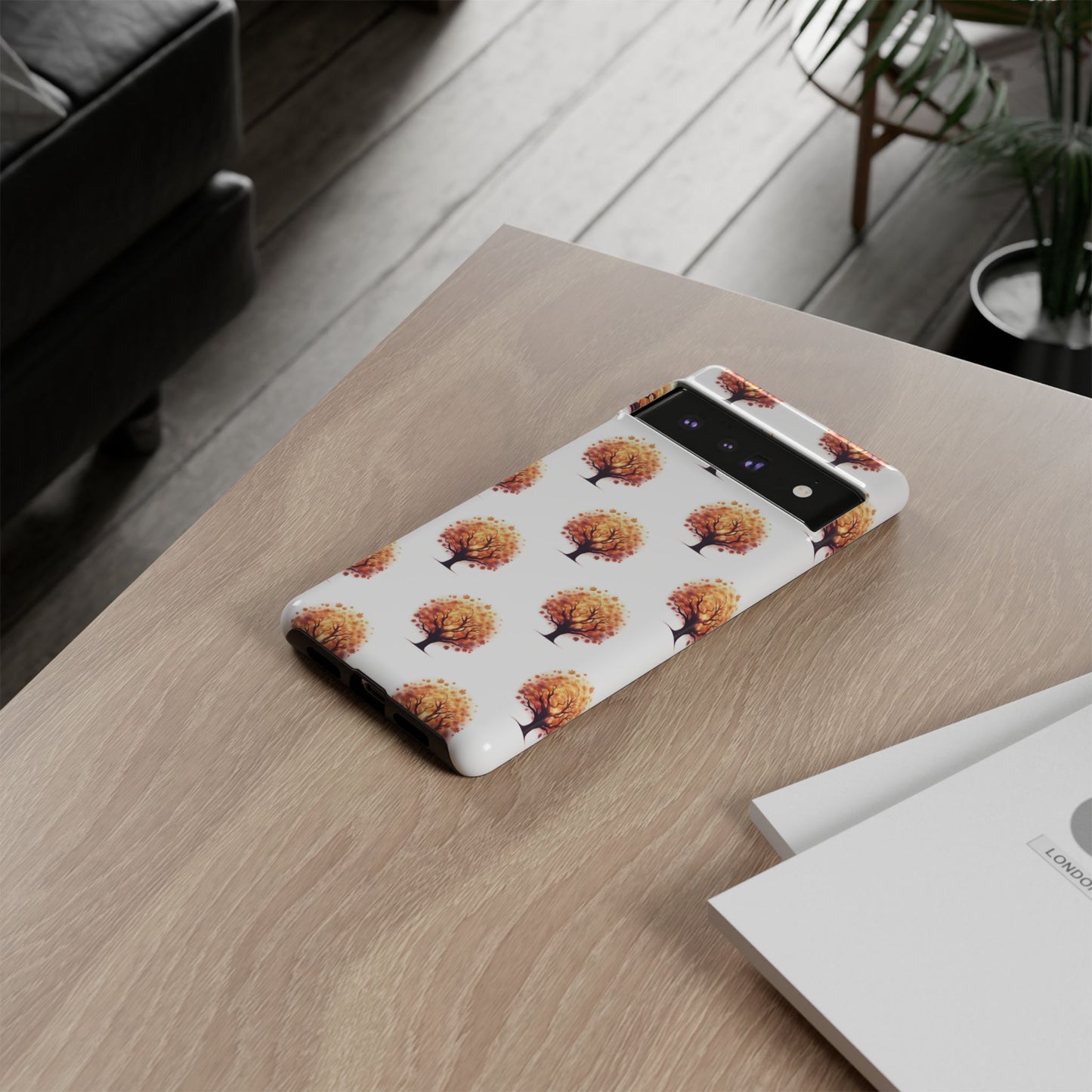 Autumn Tree Phone Case, Fall Phone Cover, Nature Inspired Case, Gift for Outdoorsy Friends, Seasonal Accessories, Eco-Friendly Phone Case