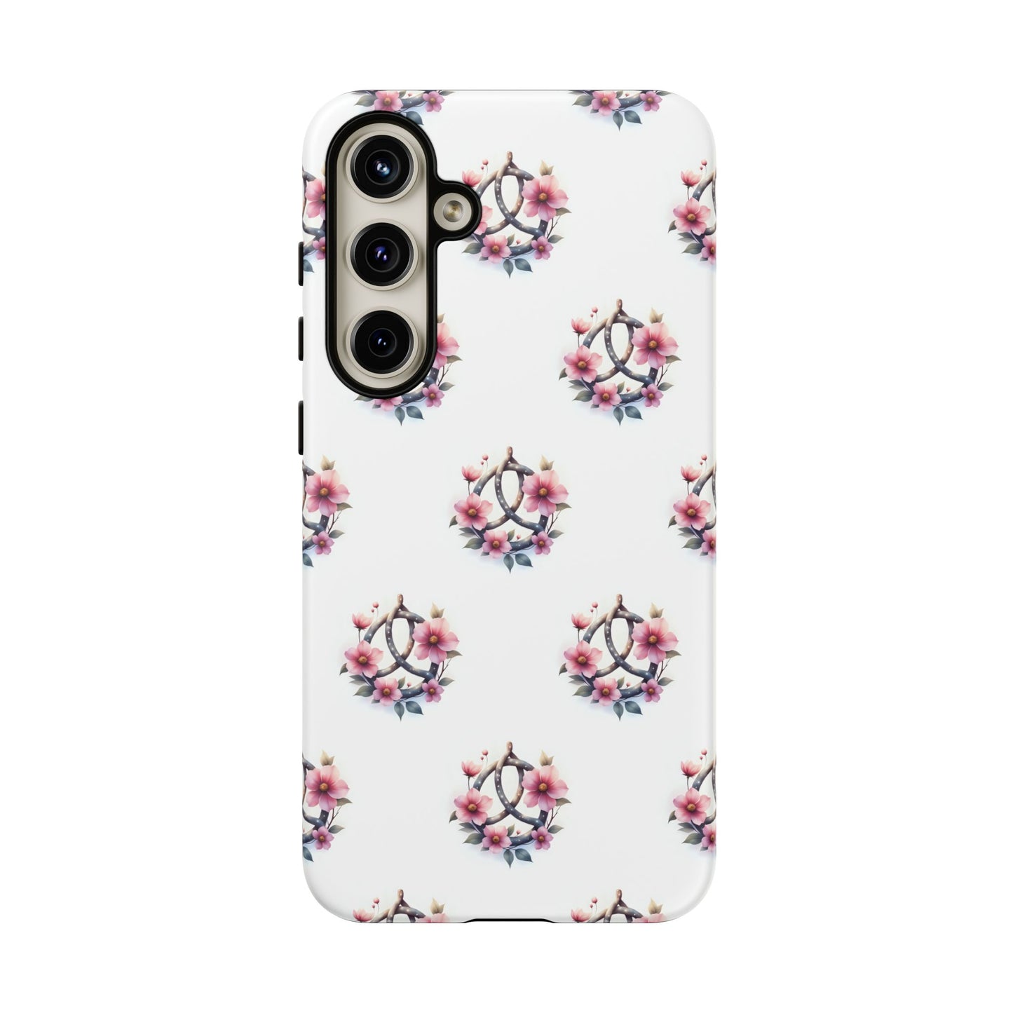 Floral Phone Case, Tough Phone Cover, Cute Protection for Mobile, Gift for Her, Celtic Knot Floral Pattern Case