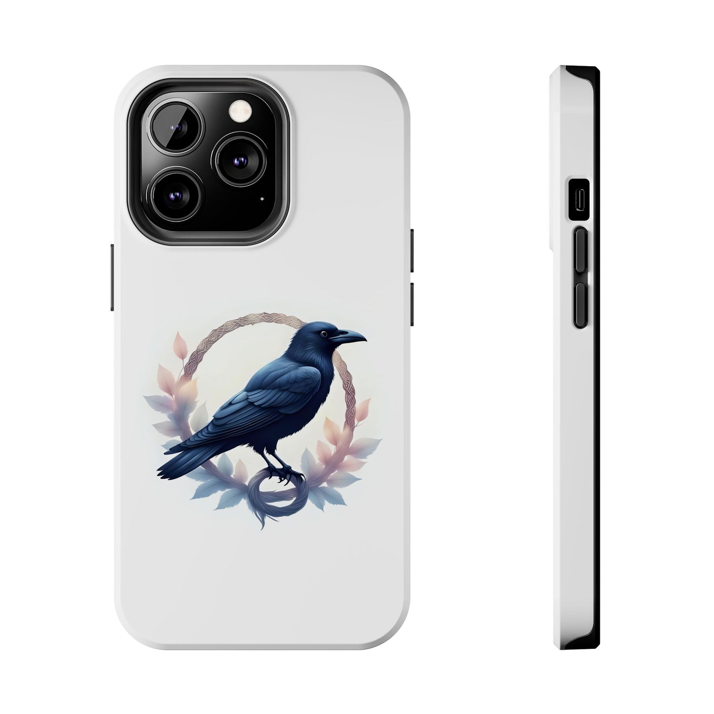 Raven Design Phone Case | Tough Protector Case, Gift for Bird Lovers, Unique Cell Phone Cover, Gothic or Nature Inspired - Celtic Scents