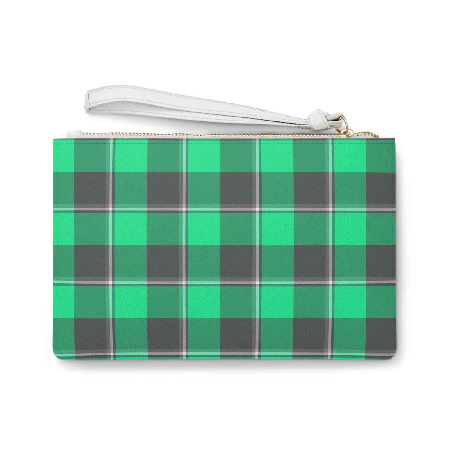 Personalized Plaid Clutch Bag, Monogrammed Accessory for Her, Stylish Evening Bag, Custom Gift for Birthdays, Fashion Handbag