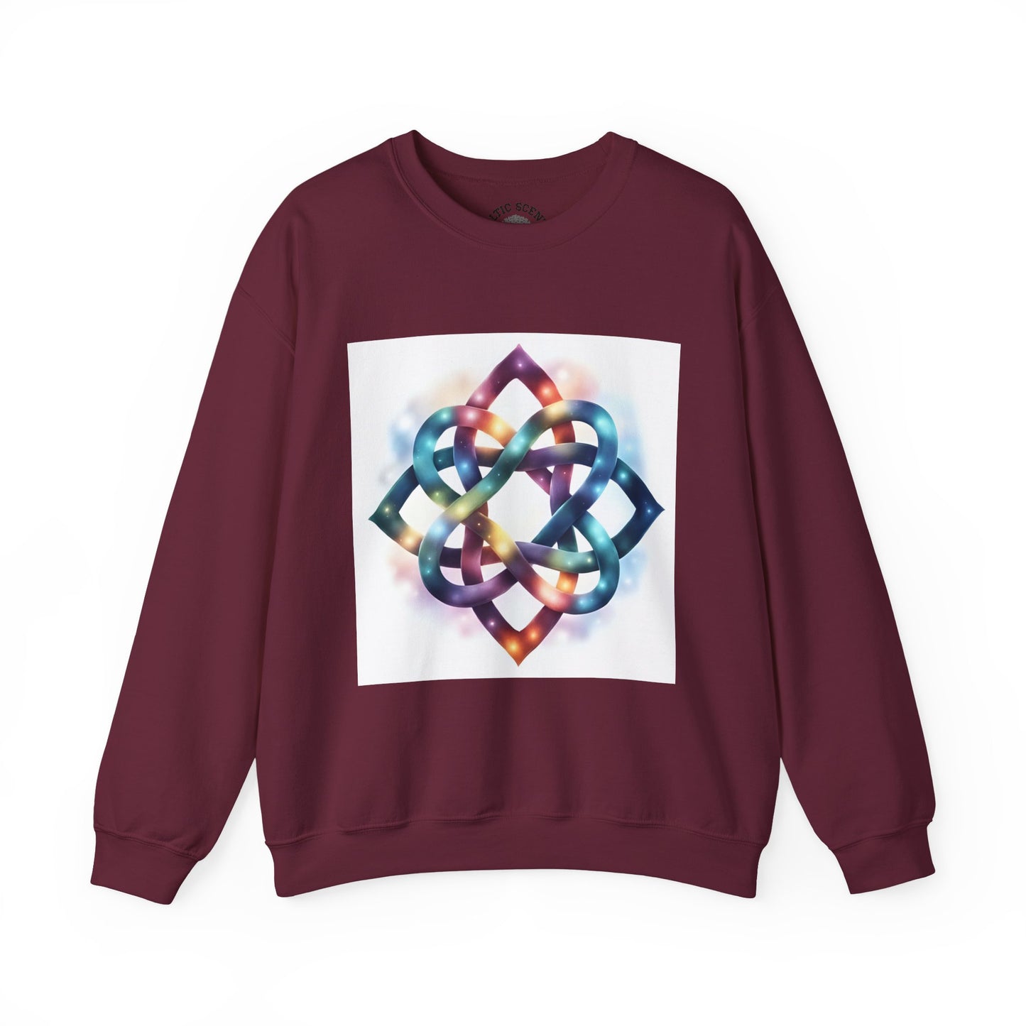 Colorful Infinity Knot Crewneck Sweatshirt | Cozy Unisex Sweatshirt for Every Occasion, Gift for Him, Her, Holidays, Casual Wear - Celtic Scents
