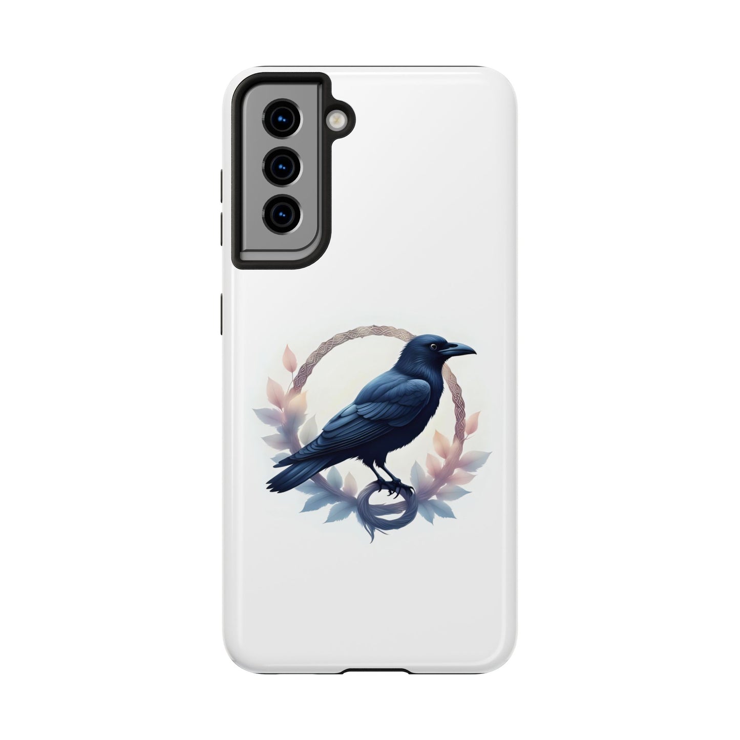 Raven Design Phone Case | Tough Protector Case, Gift for Bird Lovers, Unique Cell Phone Cover, Gothic or Nature Inspired - Celtic Scents