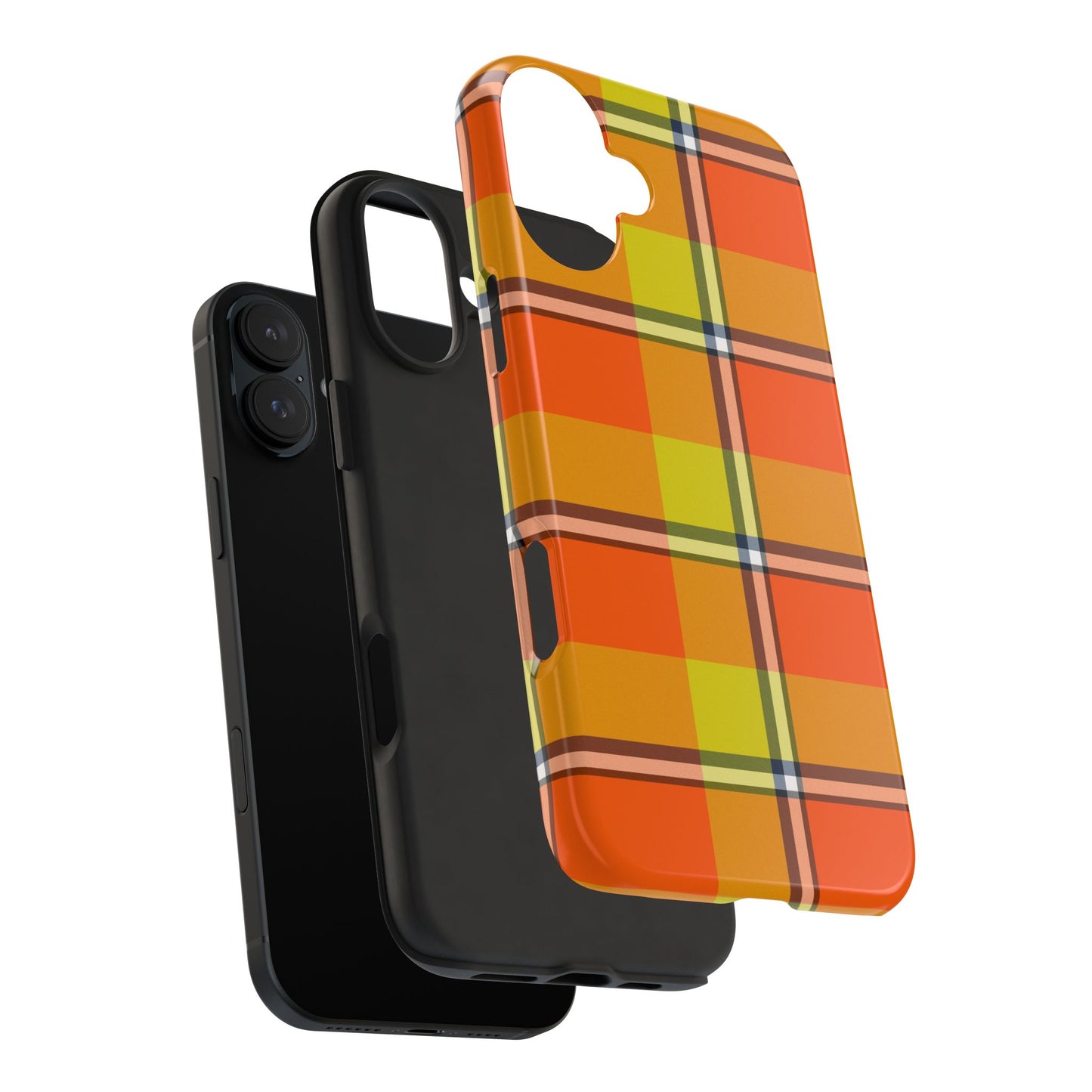 Vibrant Autumn Plaid Phone Case | Tough Phone Protector, Colorful Tech Accessory, Stylish Gift for Him/Her, Fun Birthday Present, Trendy