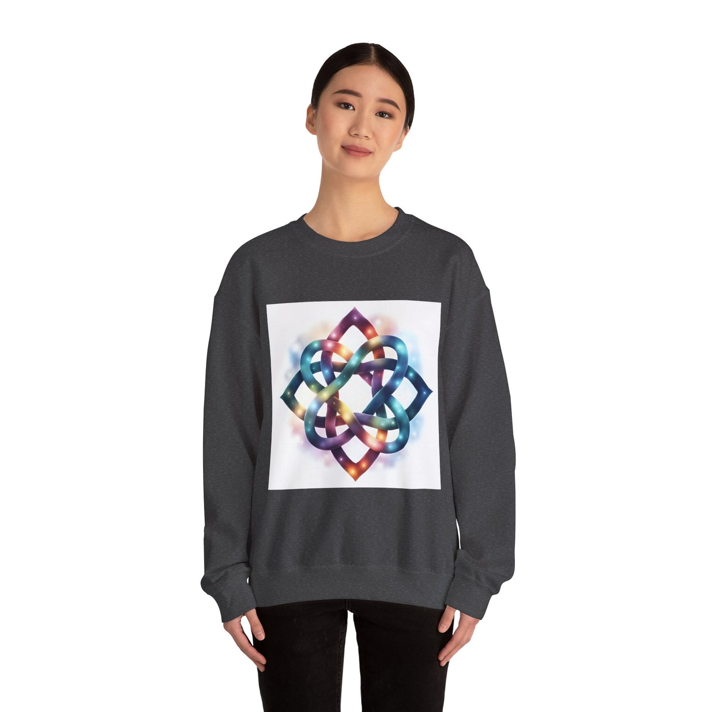 Colorful Infinity Knot Crewneck Sweatshirt | Cozy Unisex Sweatshirt for Every Occasion, Gift for Him, Her, Holidays, Casual Wear - Celtic Scents
