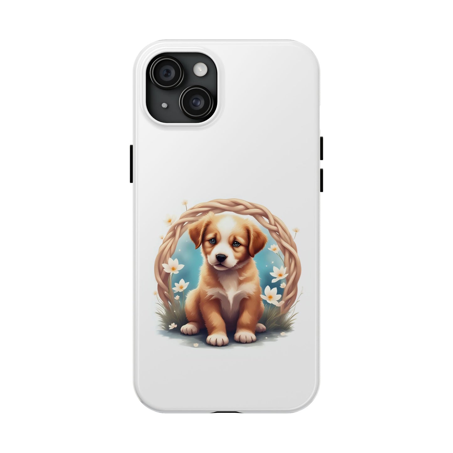 Cute Puppy Phone Case, Tough Case for Dog Lovers, Pet Gift, Protector Case for iPhone, Custom Phone Cover - Celtic Scents