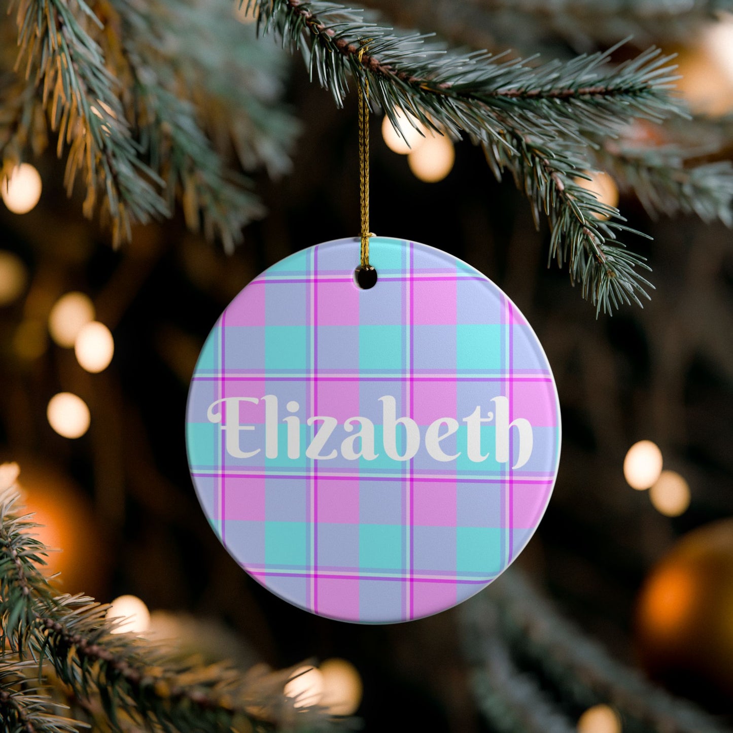 Personalized Ceramic Ornament, Holiday Decoration, Custom Gift, Home Decor, Name Plaque, Kid's Room Decor, Christmas Ornament - Celtic Scents