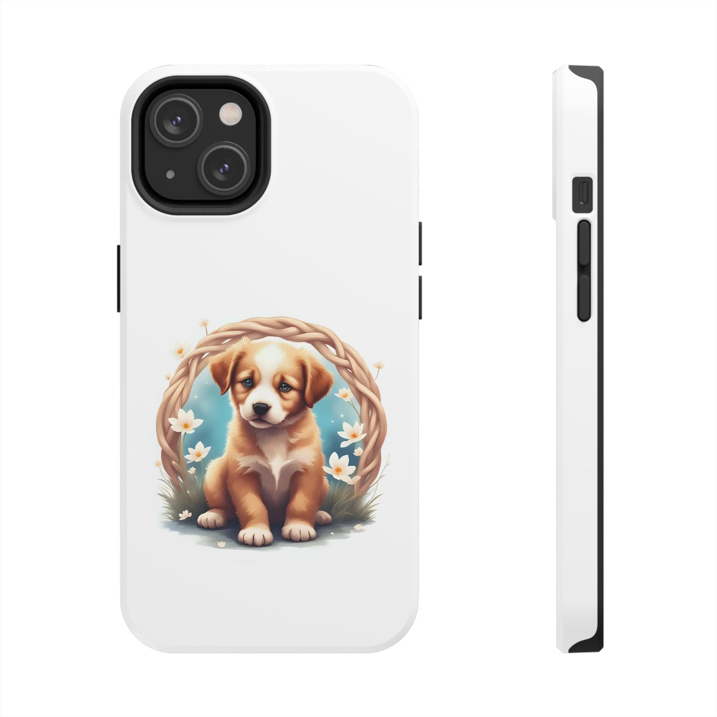 Cute Puppy Phone Case, Tough Case for Dog Lovers, Pet Gift, Protector Case for iPhone, Custom Phone Cover - Celtic Scents