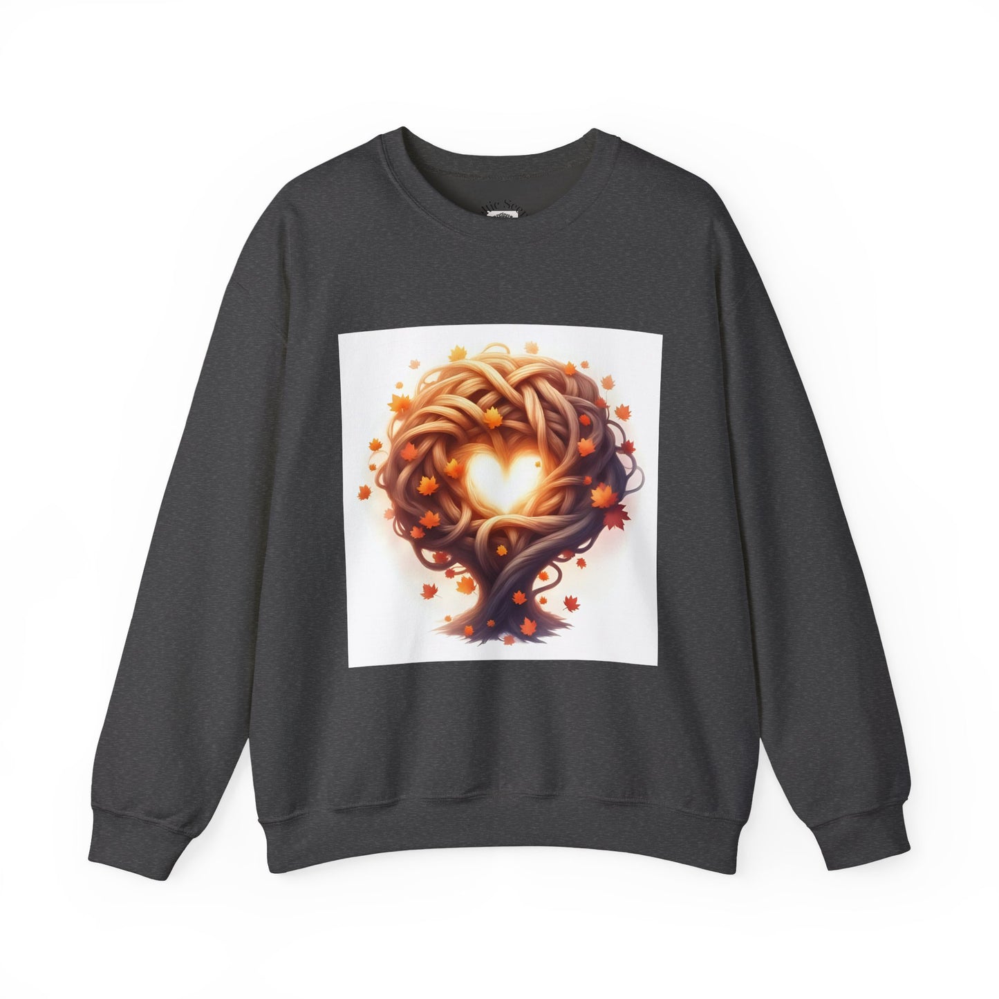 Heart Tree Crewneck Sweatshirt, Cozy Love Sweatshirt, Unisex Gift for Loved Ones, Fall Fashion, Nature-Inspired Apparel - Celtic Scents
