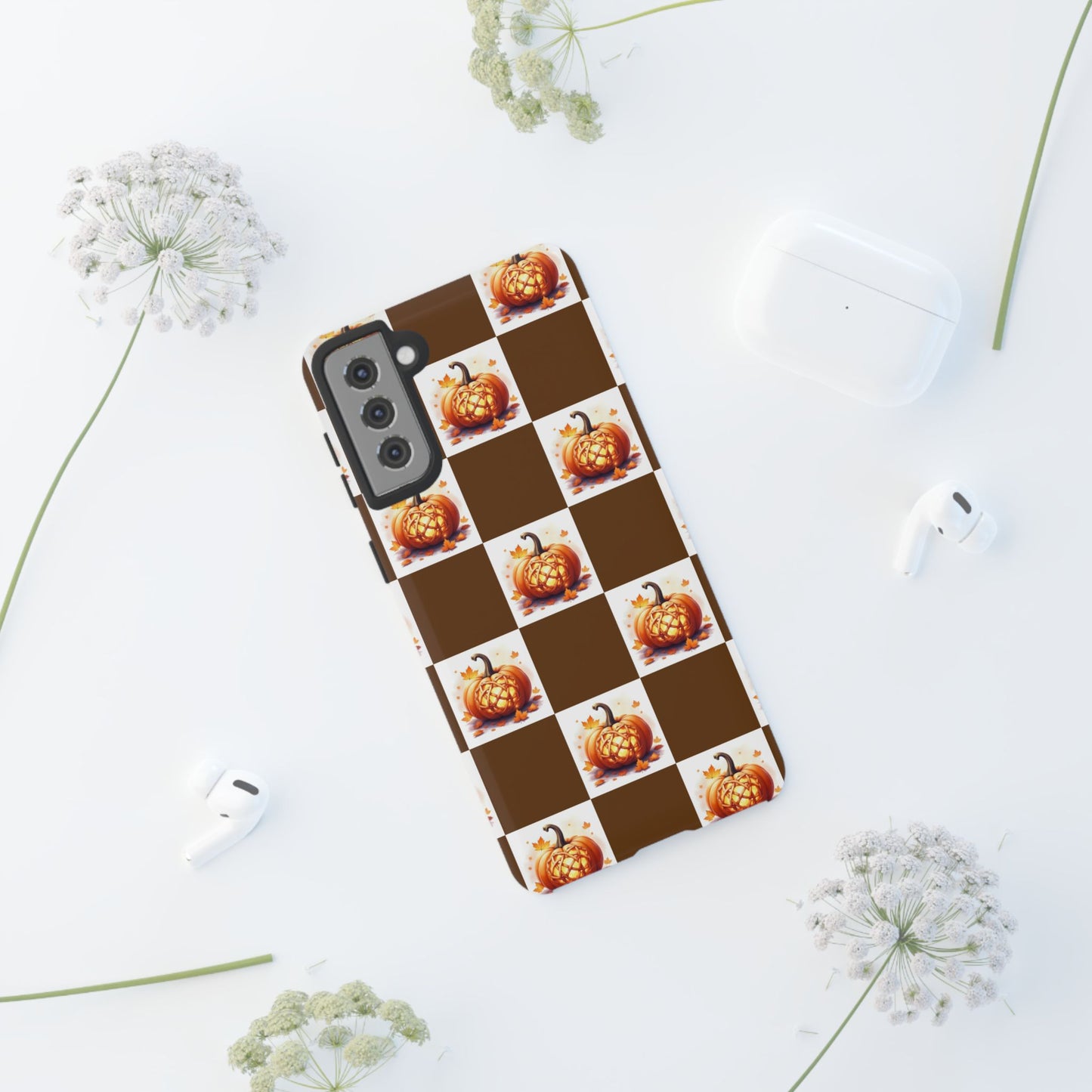 Pumpkin Phone Case, Fall Decor, Halloween Gift, Autumn Accessories, Cute Smartphone Cover, Tough Cases