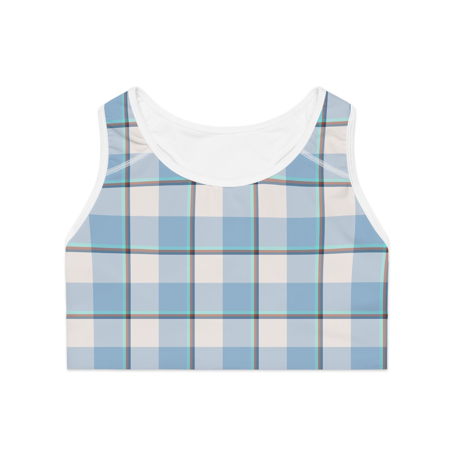 Plaid Sports Bra for Athletes, Workout Top, Fitness Gear, Activewear, Yoga Bra, Trendy Sports Wear - Celtic Scents