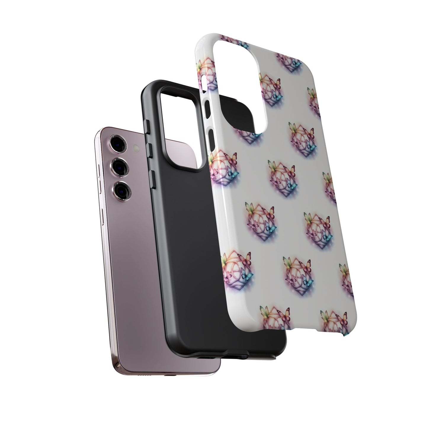 Colorful Butterflies Phone Case, Tough Cases, Cute Butterfly Lover Gift, Trendy Phone Cover, Nature Print Case