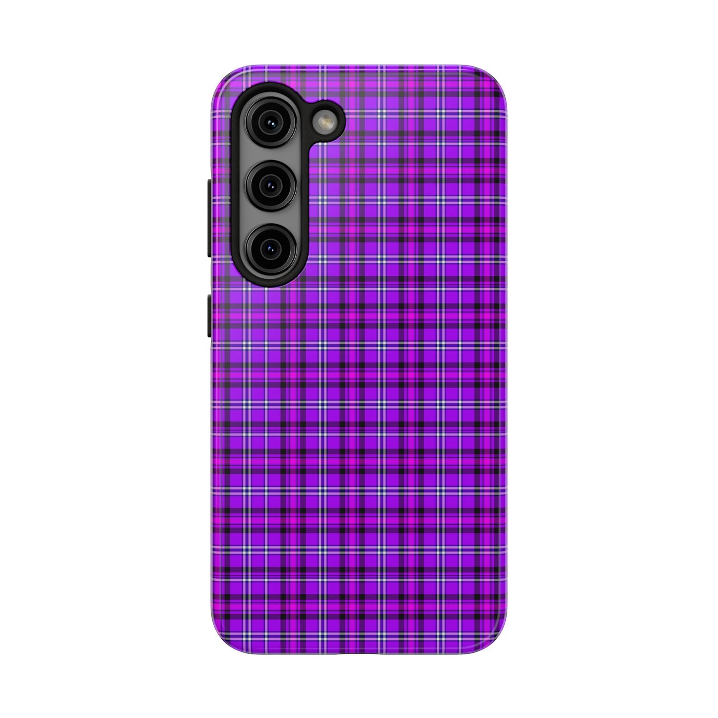 Purple Plaid Stylish Tough Phone Cases, Durable Phone Cover, Protective Case, Trendy Design, Gifts for Her - Celtic Scents