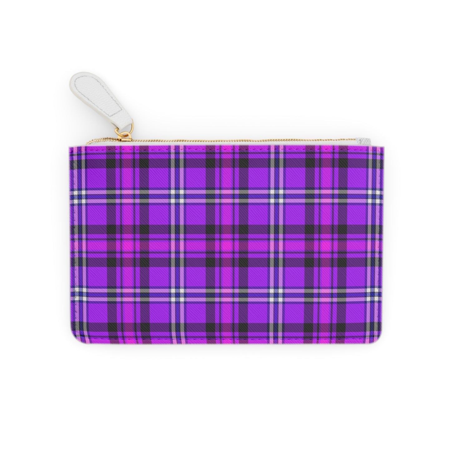 Personalized Plaid Mini Clutch Bag, Stylish Makeup Pouch, Fashion Accessory, Handbag Organizer, Gift for Her, Birthday, Holiday - Celtic Scents