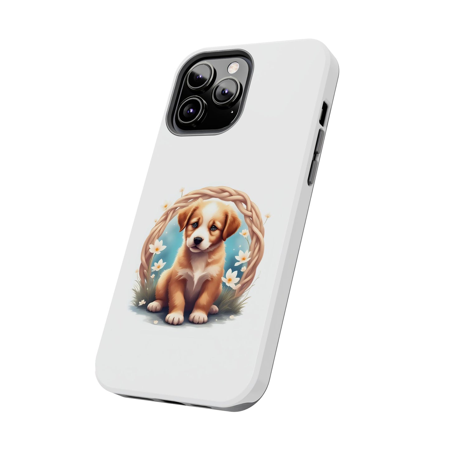 Cute Puppy Phone Case, Tough Case for Dog Lovers, Pet Gift, Protector Case for iPhone, Custom Phone Cover - Celtic Scents