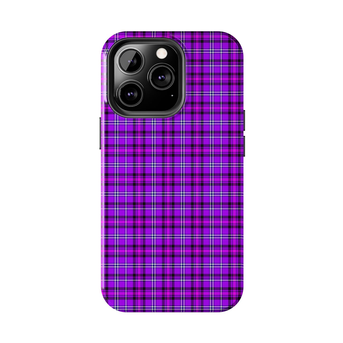 Purple Plaid Stylish Tough Phone Cases, Durable Phone Cover, Protective Case, Trendy Design, Gifts for Her - Celtic Scents