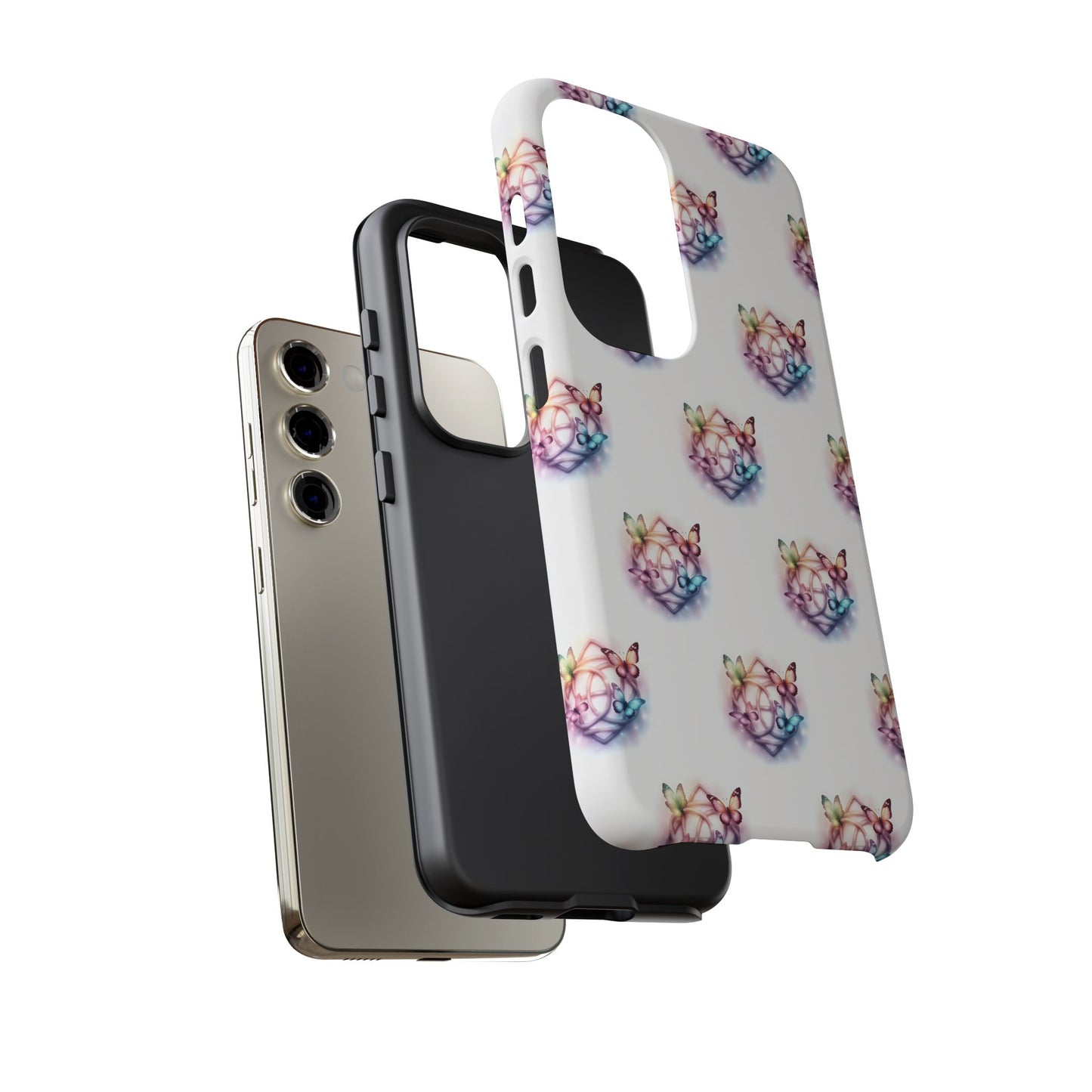 Colorful Butterflies Phone Case, Tough Cases, Cute Butterfly Lover Gift, Trendy Phone Cover, Nature Print Case
