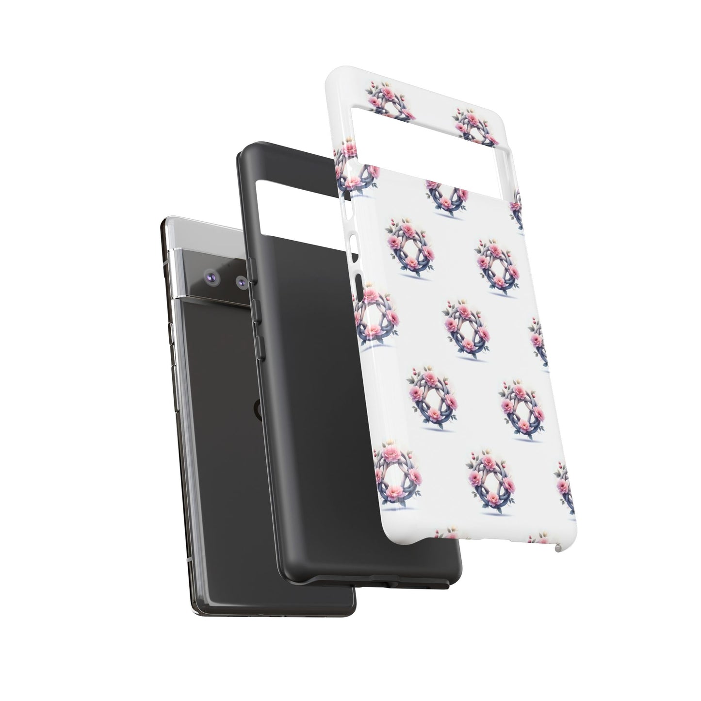 Floral Phone Case, Tough Cases for Women, Cute Celtic Knot Floral Design iPhone Cover, Gift for Her, Stylish Tech Accessories