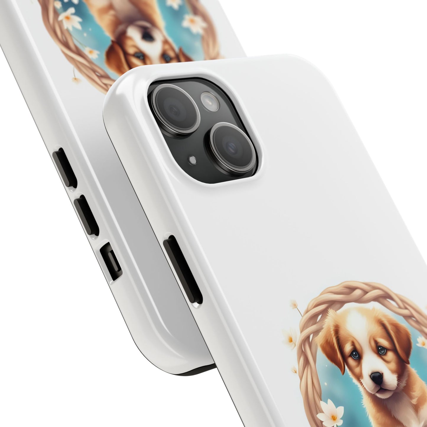 Cute Puppy Phone Case, Tough Case for Dog Lovers, Pet Gift, Protector Case for iPhone, Custom Phone Cover - Celtic Scents