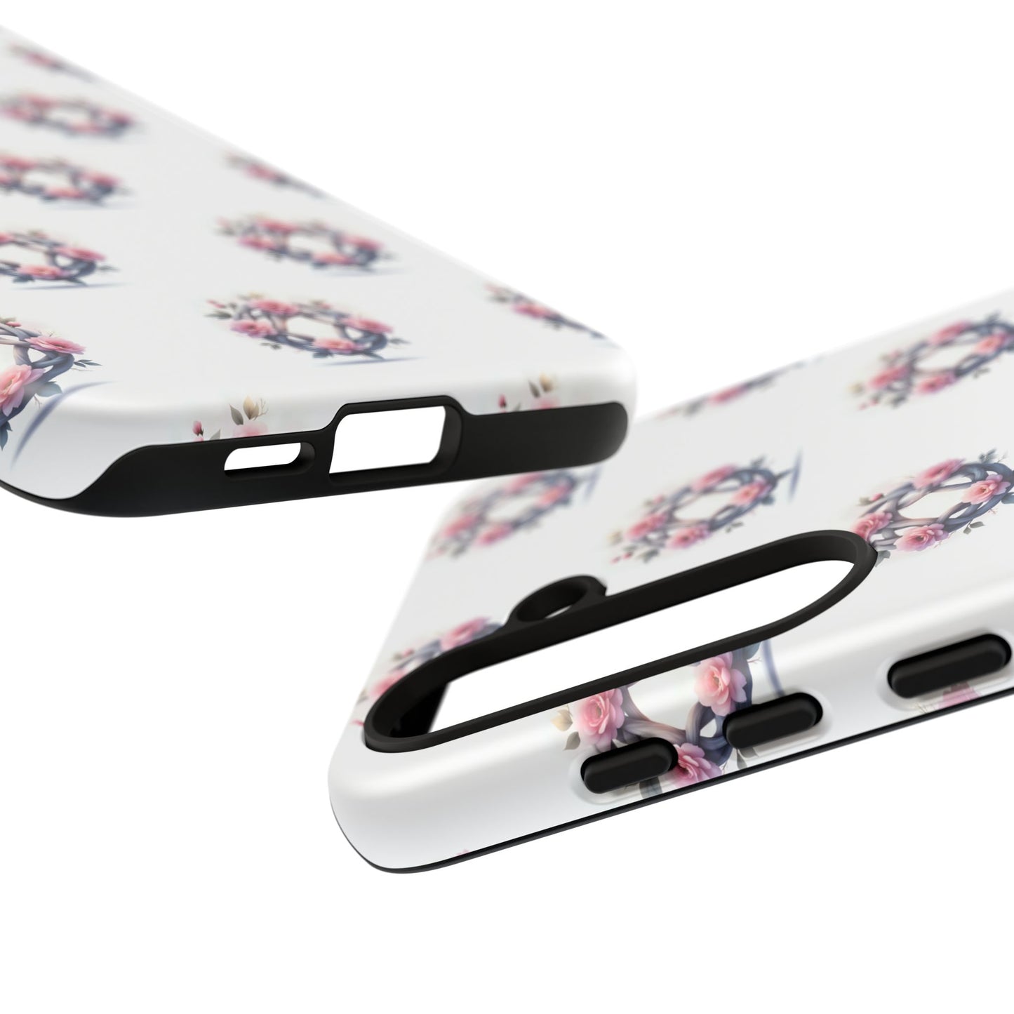 Floral Phone Case, Tough Cases for Women, Cute Celtic Knot Floral Design iPhone Cover, Gift for Her, Stylish Tech Accessories