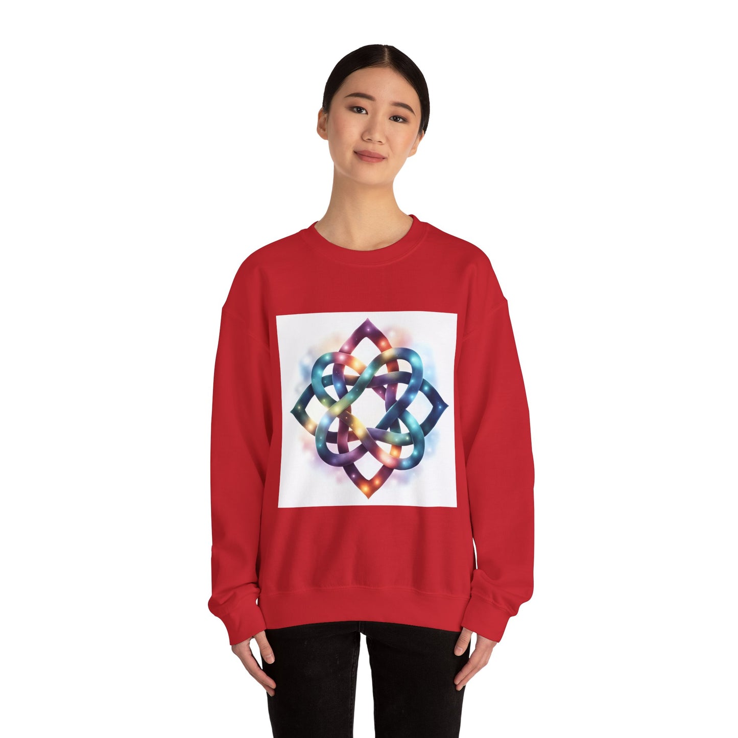 Colorful Infinity Knot Crewneck Sweatshirt | Cozy Unisex Sweatshirt for Every Occasion, Gift for Him, Her, Holidays, Casual Wear - Celtic Scents