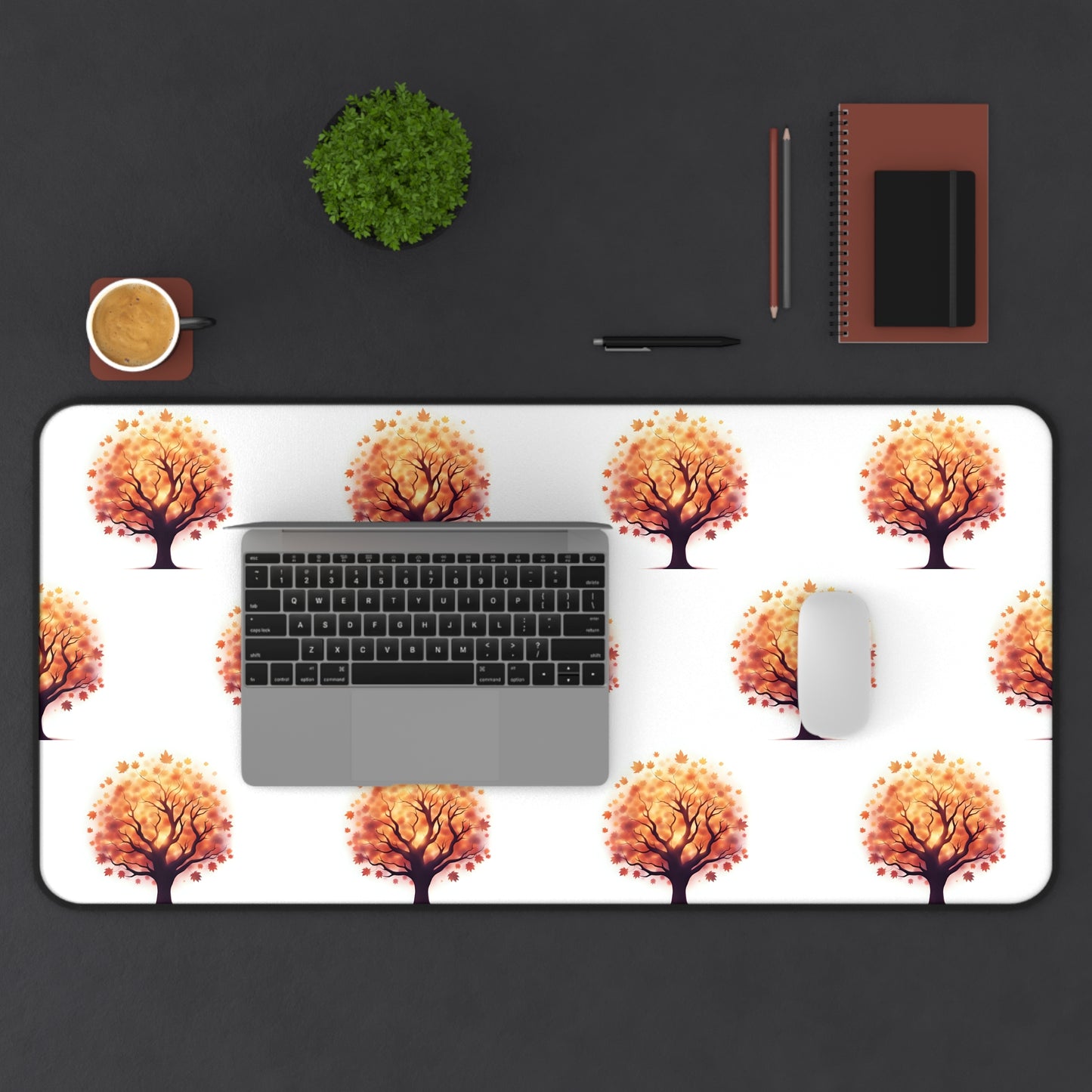 Autumn Tree Desk Mat - Cozy Office Decor, Workspace Accessory, Gift for Nature Lovers, Seasonal Decoration, Fall Theme - Celtic Scents
