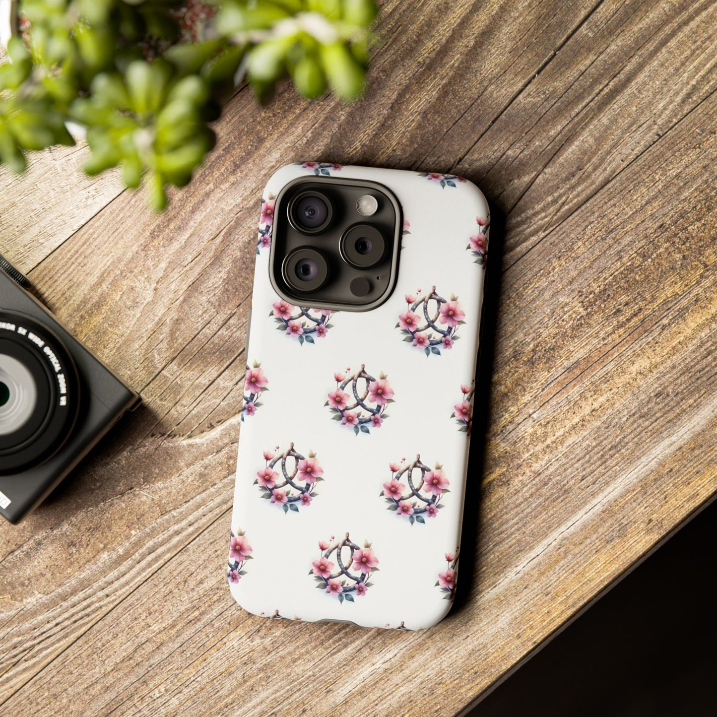 Floral Phone Case, Tough Phone Cover, Cute Protection for Mobile, Gift for Her, Celtic Knot Floral Pattern Case